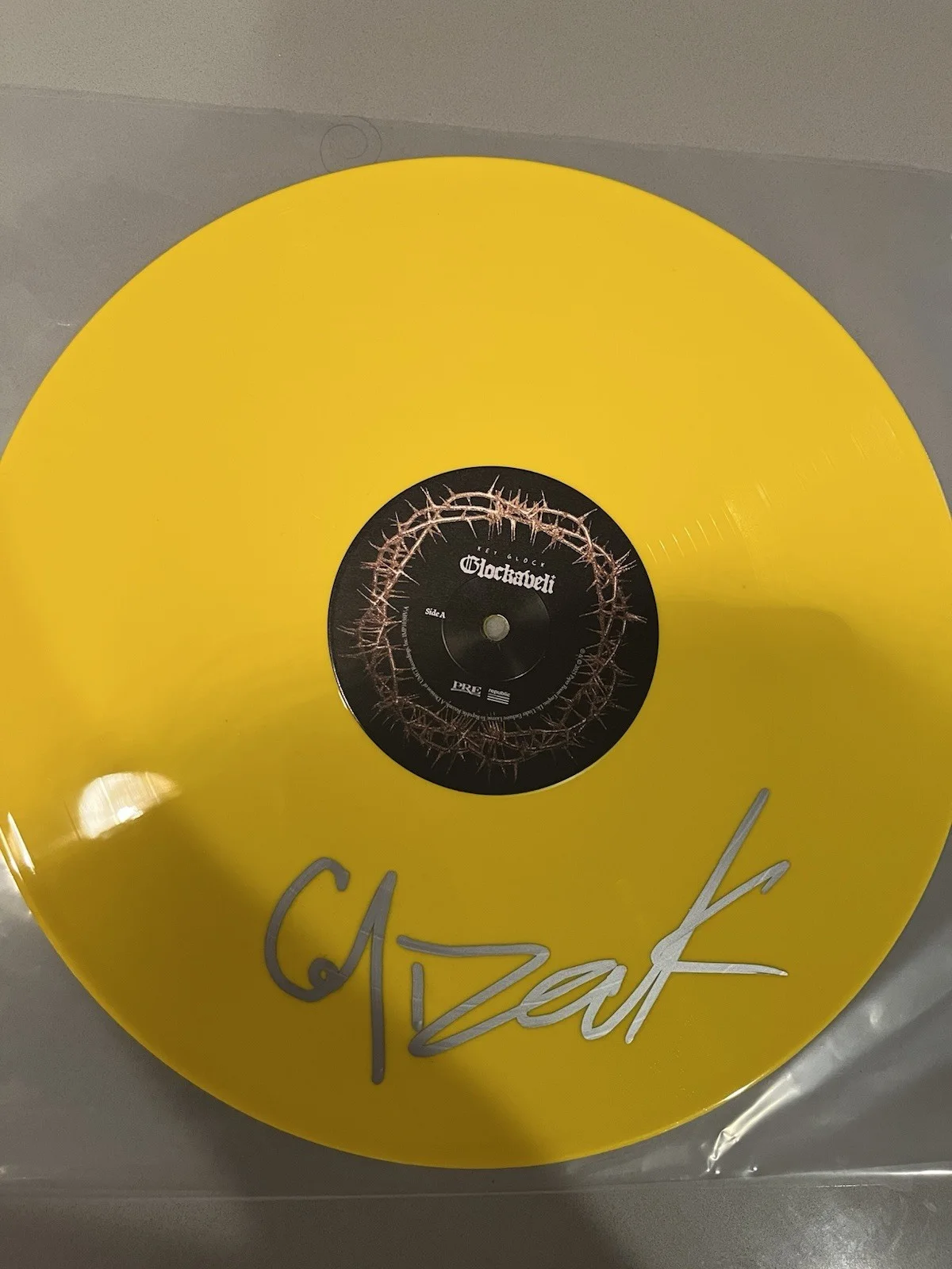 Key Glock Signed Glockaveli Indie Exclusive Yellow Vinyl Autograph, image 3