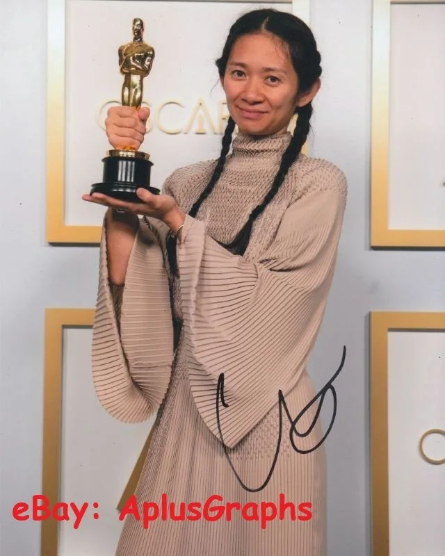 Chloe Zhao — CHLOE ZHAO... with Her Academy Award - SIGNED