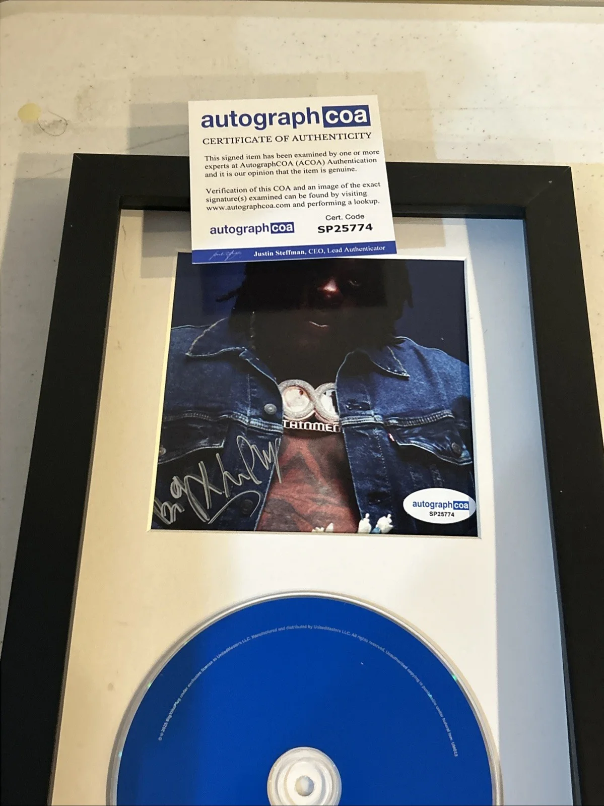 BIGXTHAPLUG SIGNED AUTOGRAPH FRAMED CD DISPLAY ACOA I HOPE YOU’RE HAPPY RAP, image 4