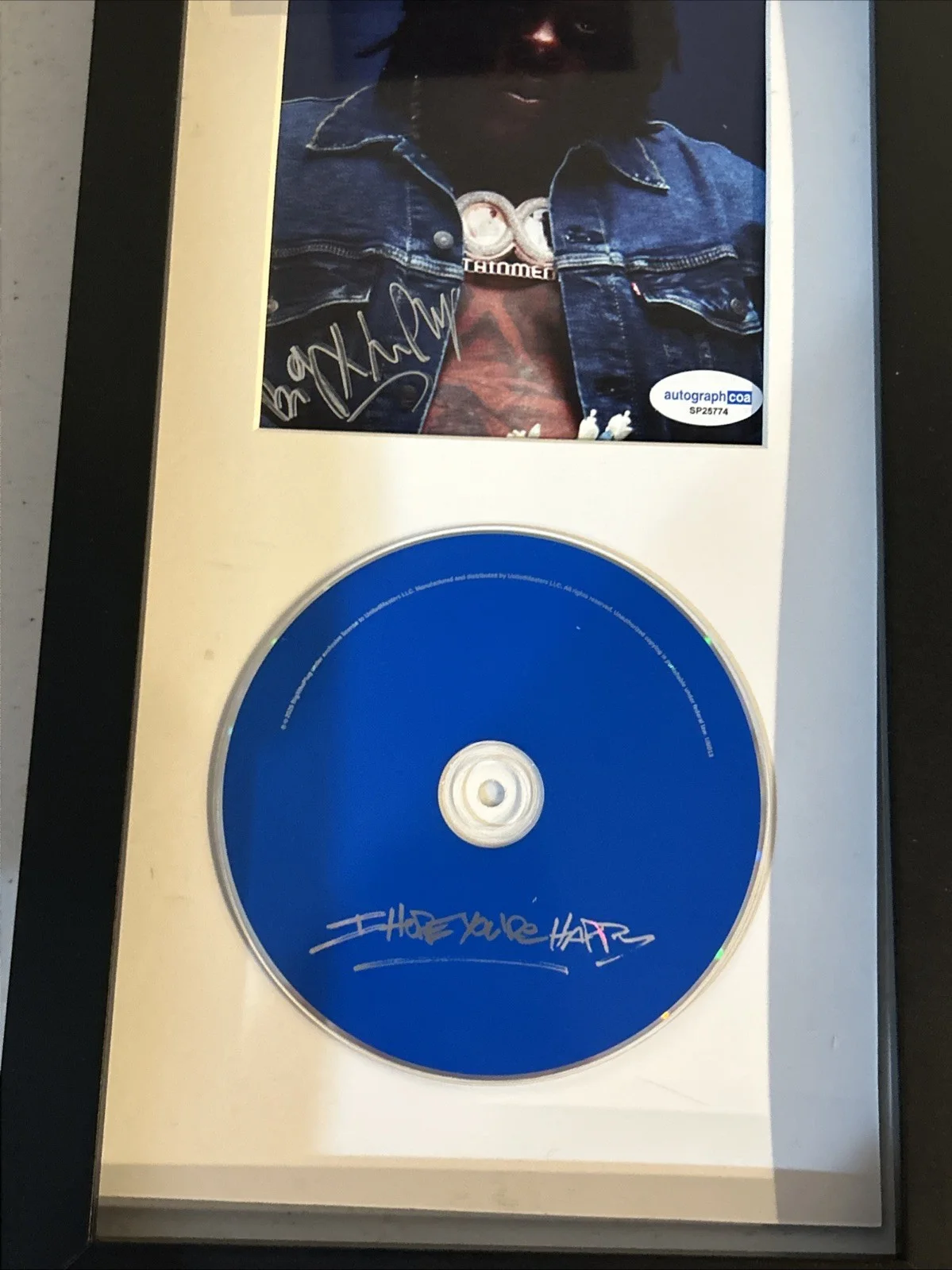 BIGXTHAPLUG SIGNED AUTOGRAPH FRAMED CD DISPLAY ACOA I HOPE YOU’RE HAPPY RAP, image 5