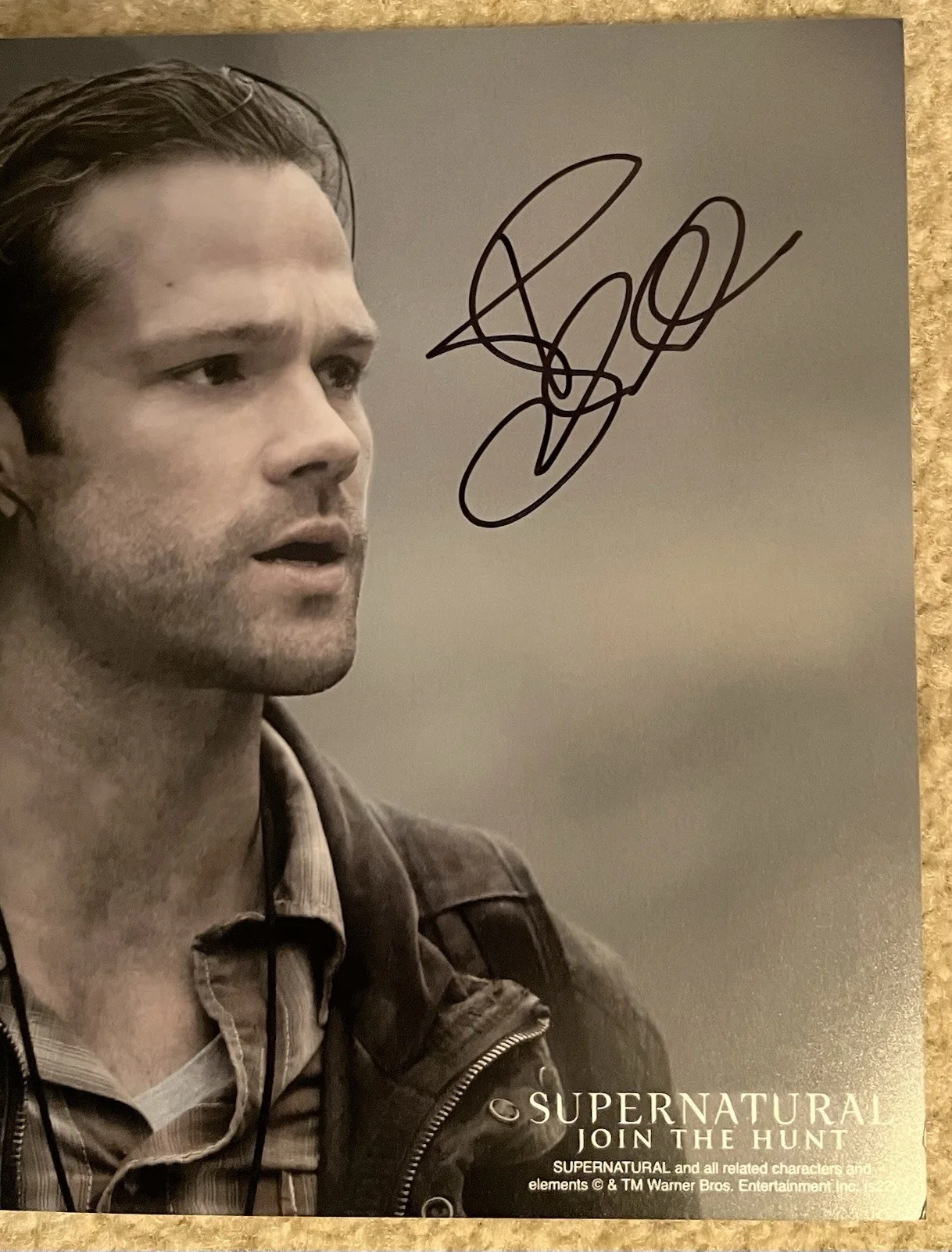 Jared Padalecki — Jared Padalecki/Sam Signed Supernatural Photo “Join The Hunt” Exclusive SWAU, изображение 2