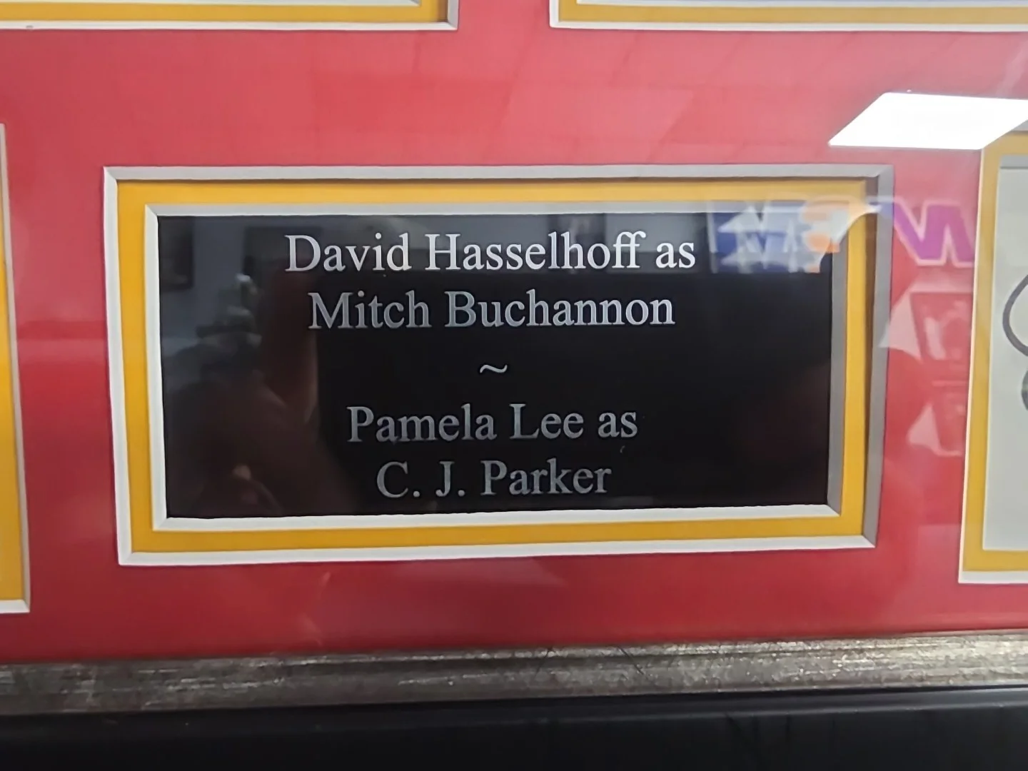 David Hasselhoff, pamela anderson — PAMELA ANDERSON,DAVID HASSELHOFF (BAYWATCH) Signed Framed Collage- BAS, image 4
