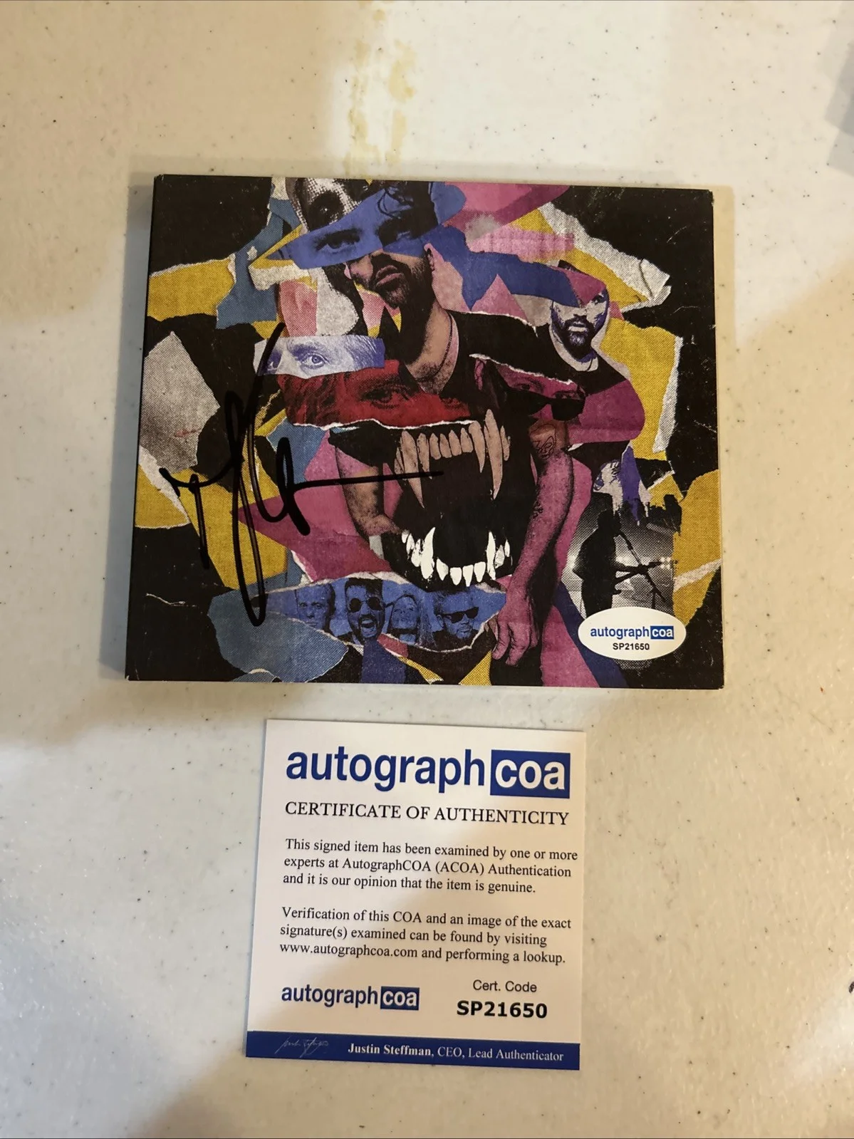 TYLER GLENN NEON TREES SIGNED AUTOGRAPH CD SINK YOUR TEETH ACOA, image 2