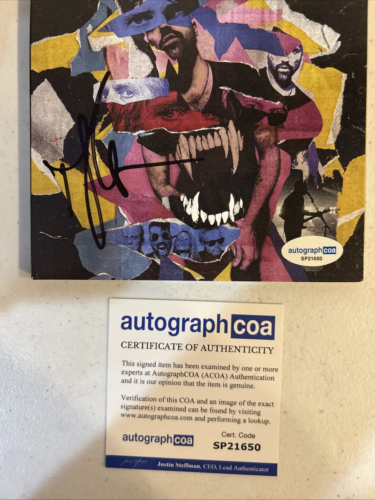 TYLER GLENN NEON TREES SIGNED AUTOGRAPH CD SINK YOUR TEETH ACOA, image 4