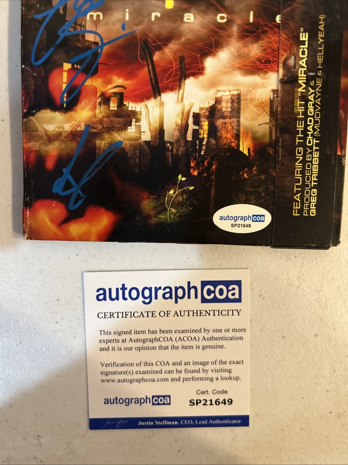 NONPOINT SIGNED AUTOGRAPH CD ACOA MIRACLE ELIAS SORIANO & ROBB RIVERA, image 4