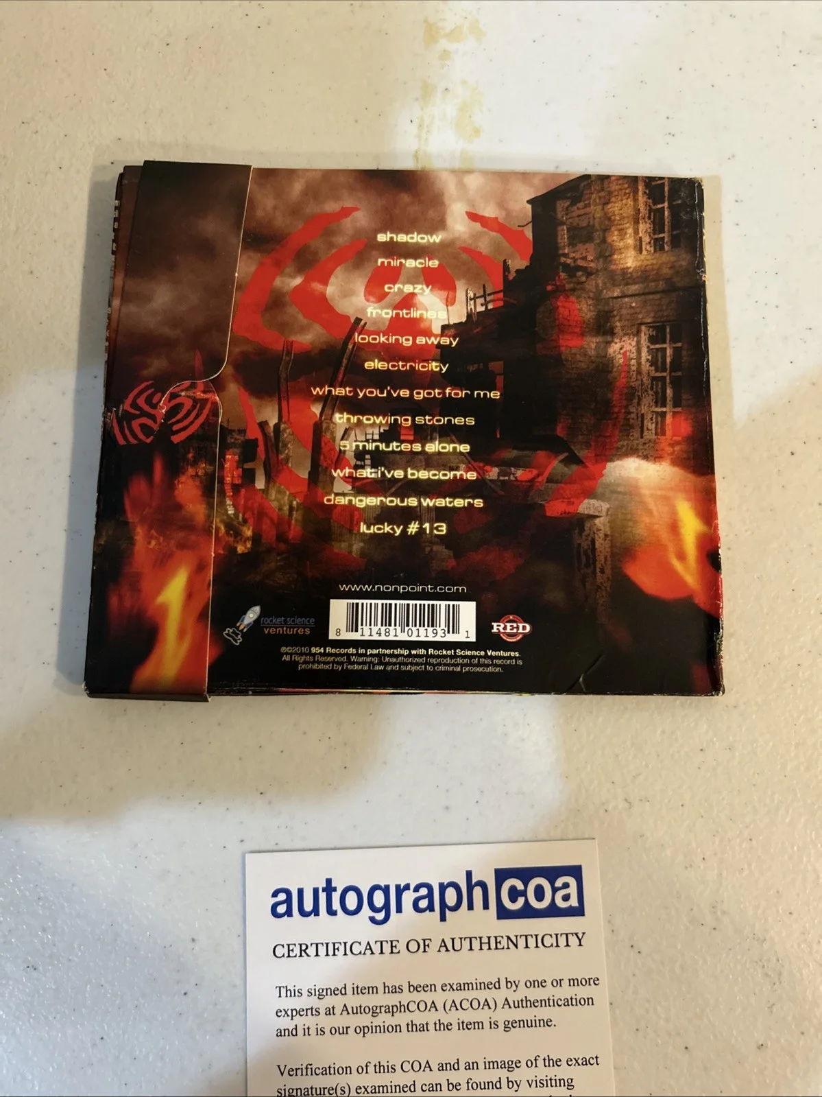 NONPOINT SIGNED AUTOGRAPH CD ACOA MIRACLE ELIAS SORIANO & ROBB RIVERA, image 5
