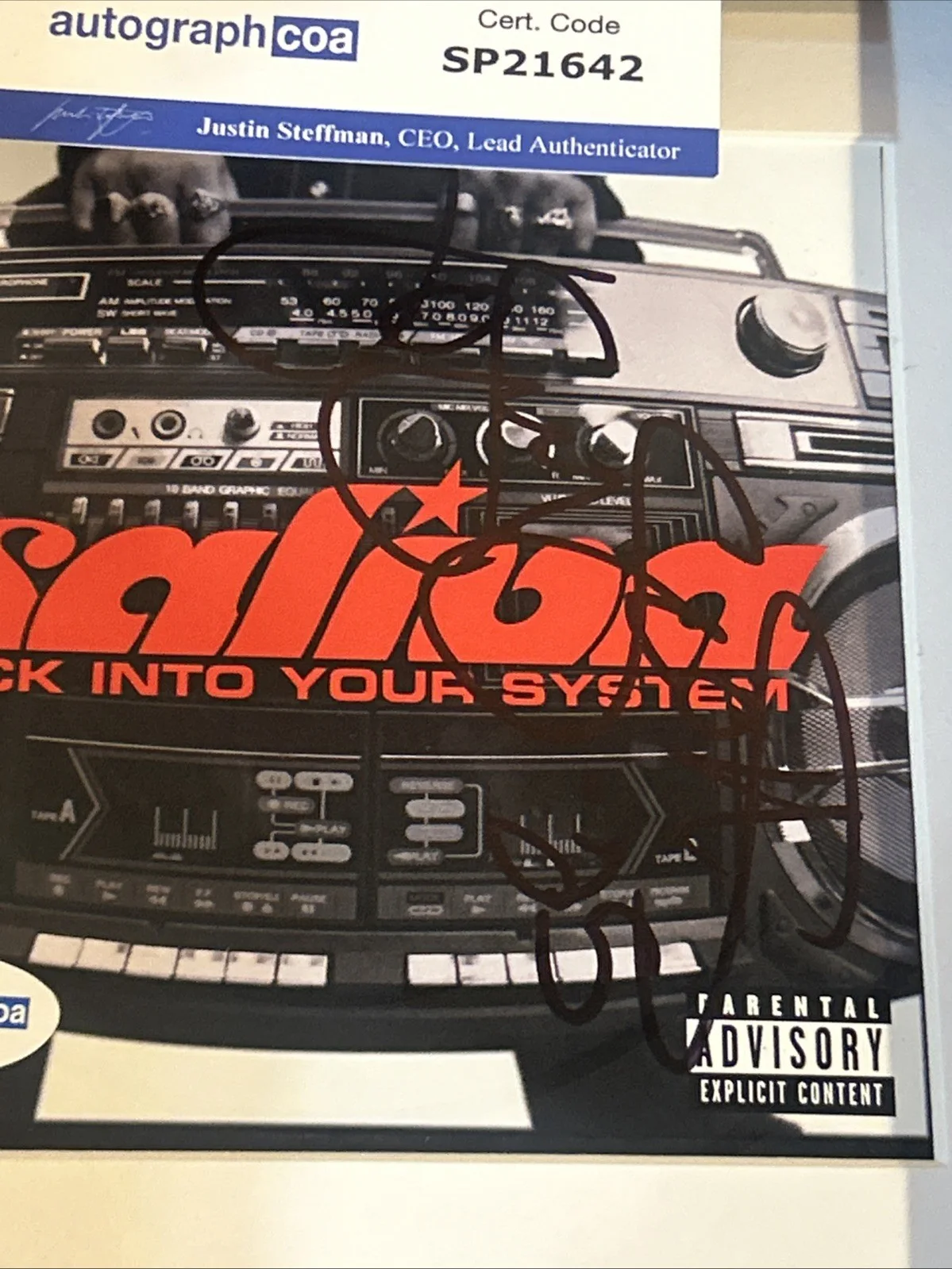 JOSEY SCOTT SALIVA SIGNED AUTOGRAPH FRAMED CD DISPLAY ACOA BACK INTO YOUR SYSTEM, image 5