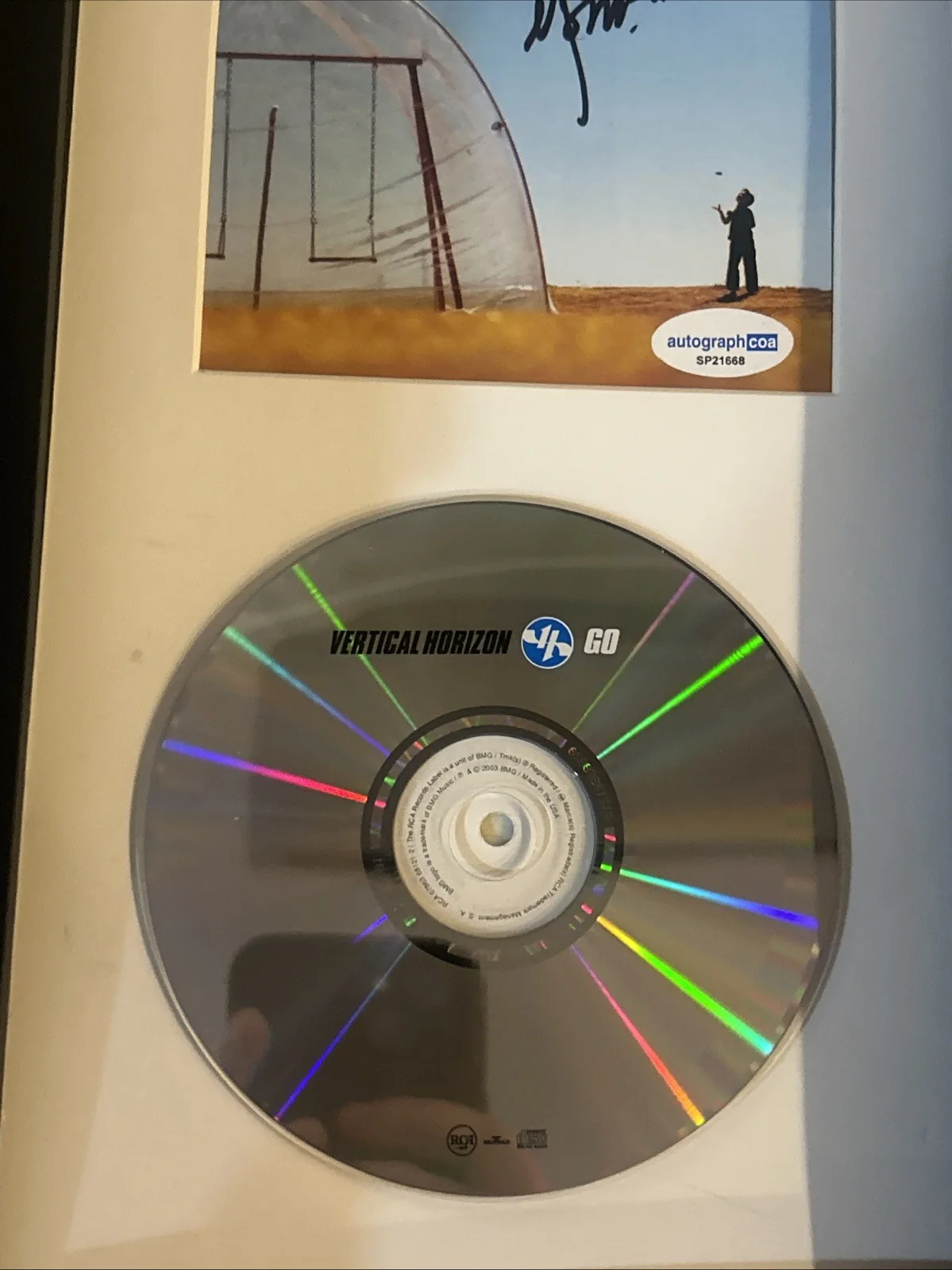 VERTICAL HORIZON MATT SCANNELL SIGNED AUTOGRAPH FRAMED CD DISPLAY ACOA GO, image 4