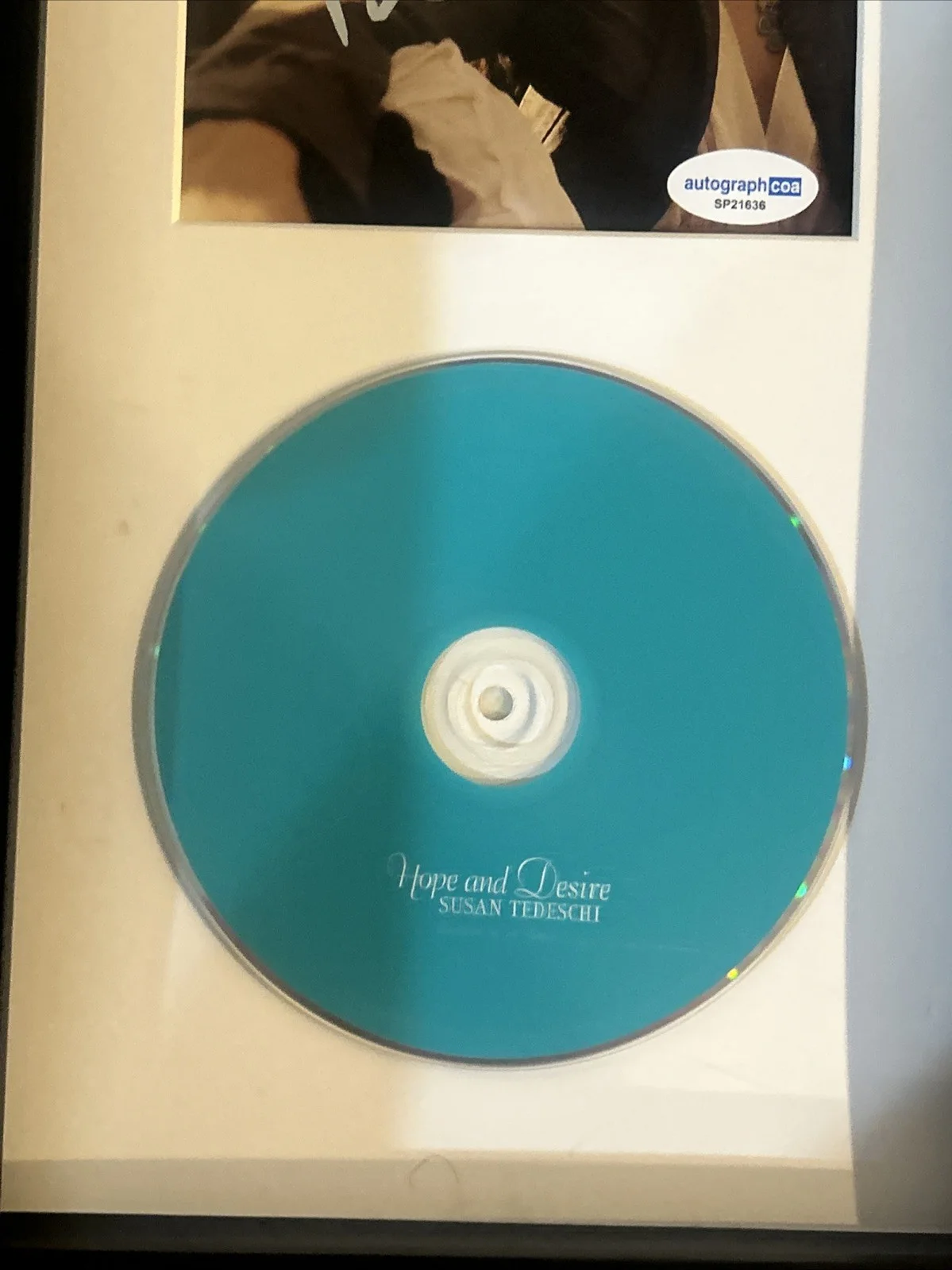 SUSAN TEDESCHI SIGNED AUTOGRAPH FRAMED CD DISPLAY ACOA HOPE AND DESIRE, image 5