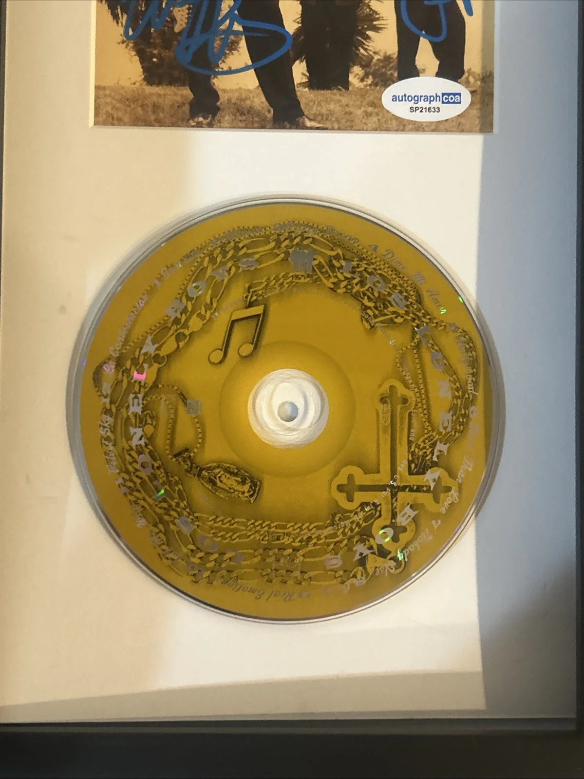 LOS LONELY BOYS SIGNED AUTOGRAPH FRAMED CD DISPLAY ACOA HEAVEN, image 5