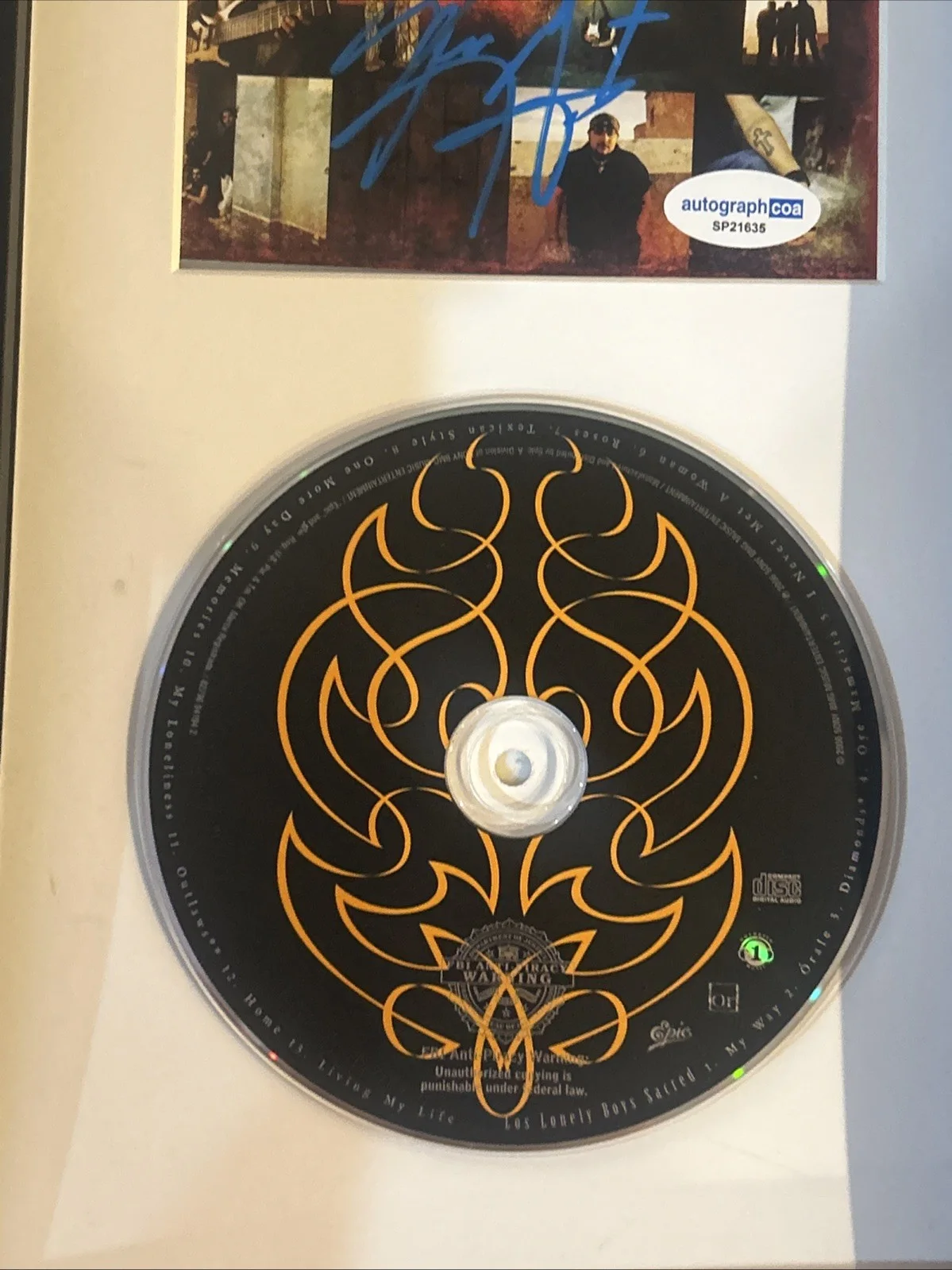 LOS LONELY BOYS SIGNED AUTOGRAPH FRAMED CD DISPLAY ACOA SACRED, image 5