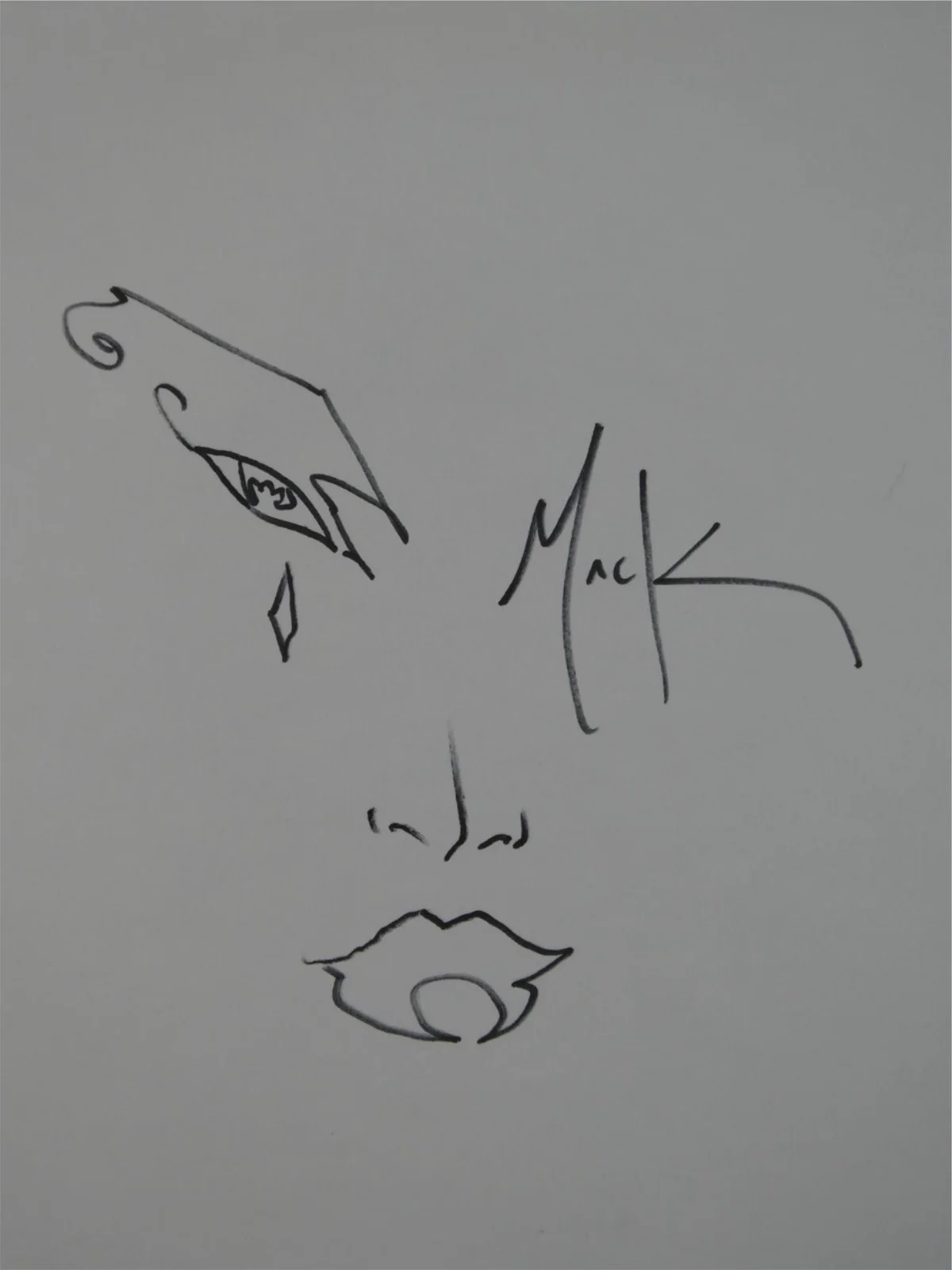 David Mack — David Mack Signed Sketch 8.5x10.75 Paper Autographed Comic Book Artist Kabuki, изображение 2