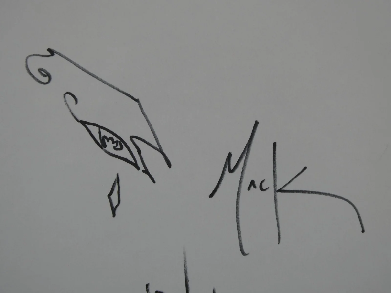 David Mack — David Mack Signed Sketch 8.5x10.75 Paper Autographed Comic Book Artist Kabuki, изображение 3