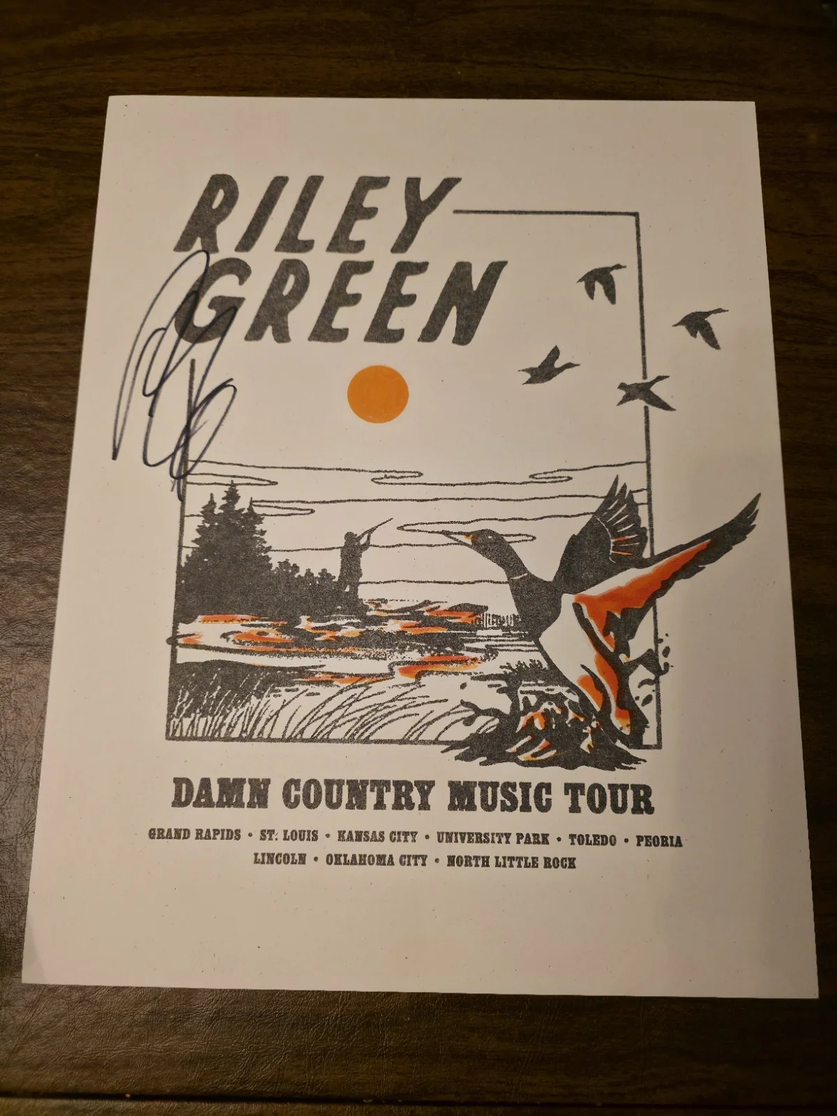 Riley Green VIP Merch Signed Autographed Poster, Candle, Bottle Opener, Koozie, image 2