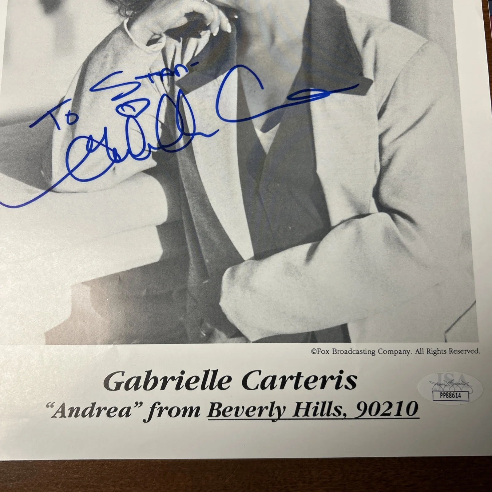 BEVERLY HILLS 90210 ANDREA GABRIELLE CARTERIS SIGNED 8.5x11" PHOTO JSA COA, image 4