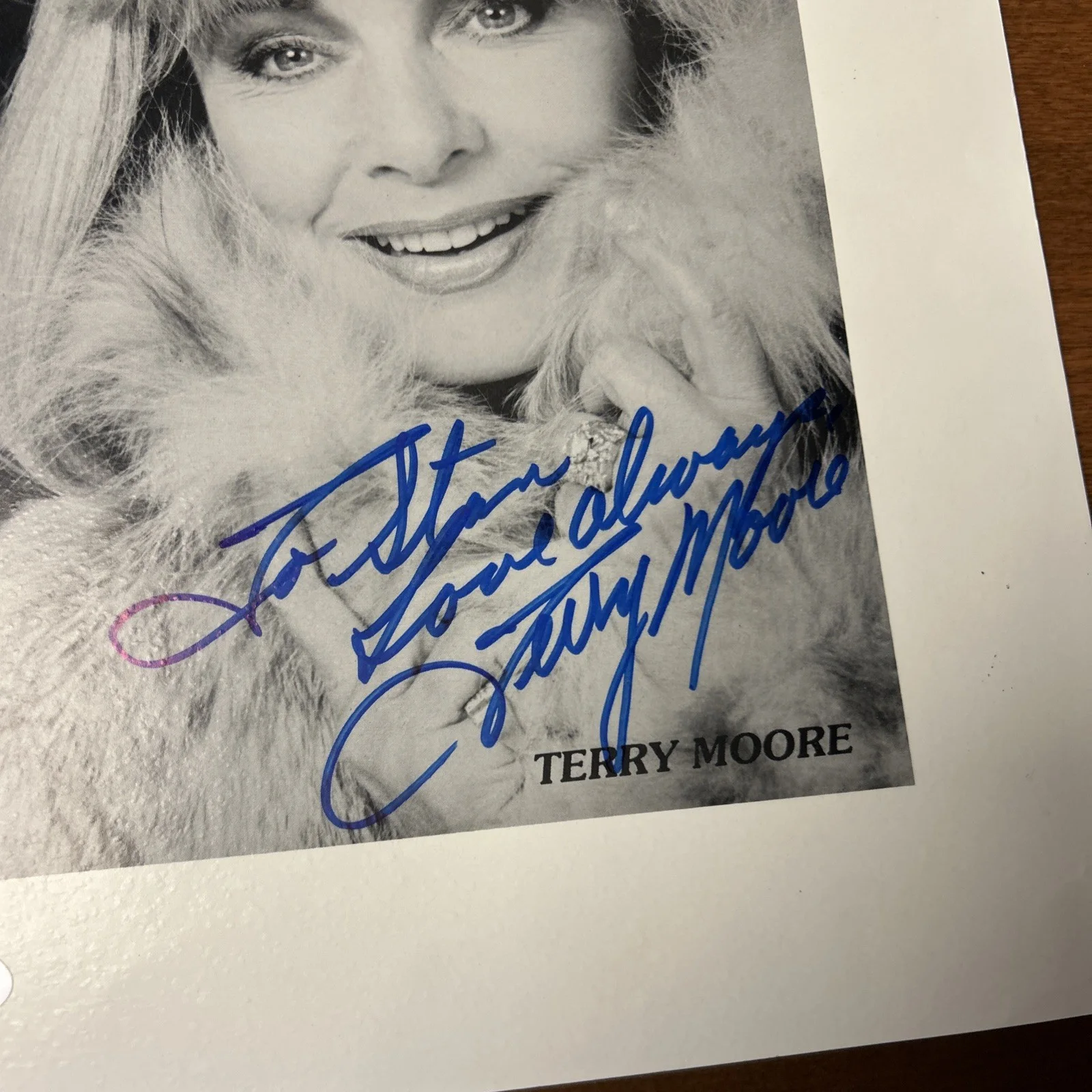 Terry Moore — Terry Moore Signed Photo Promo Sheet Autograph JSA COA, image 4