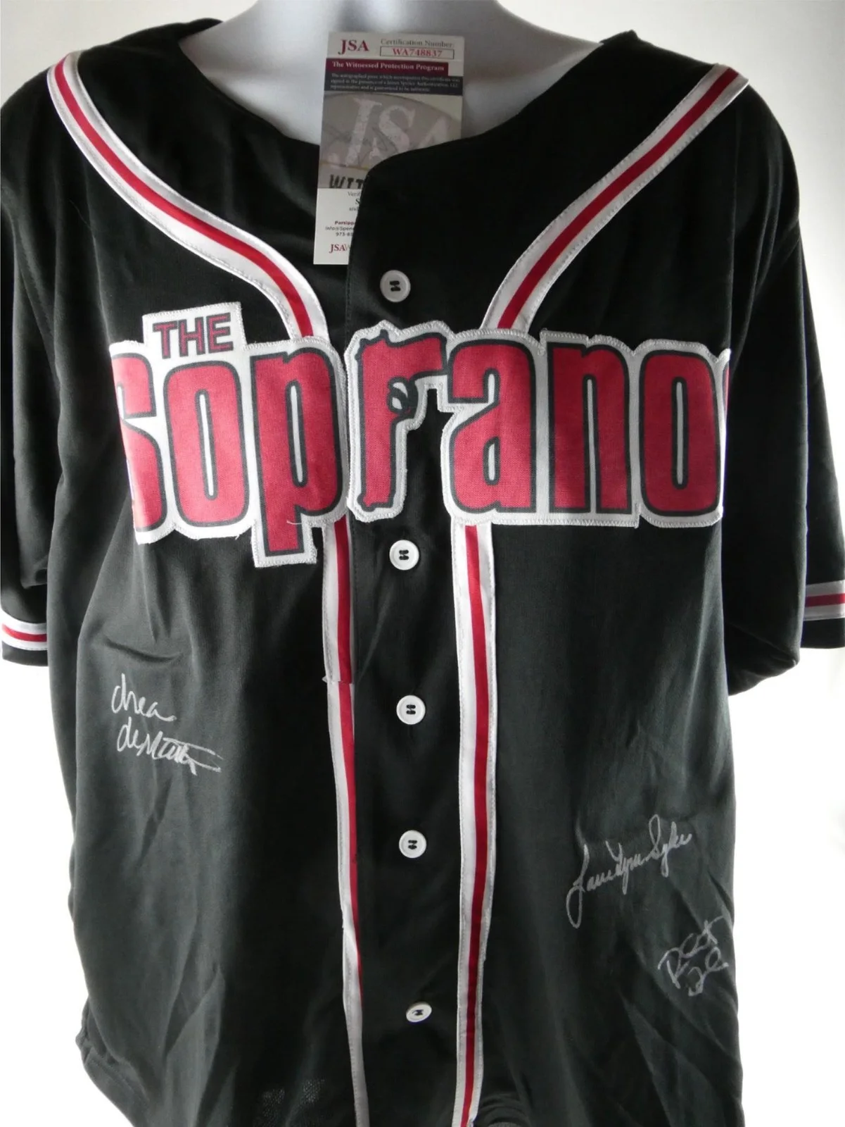 Jamie-Lynn Sigler — Jamie-Lynn Sigler Drea De Matteo Robert Iler Signed Jersey The Sopranos JSA COA, изображение 2