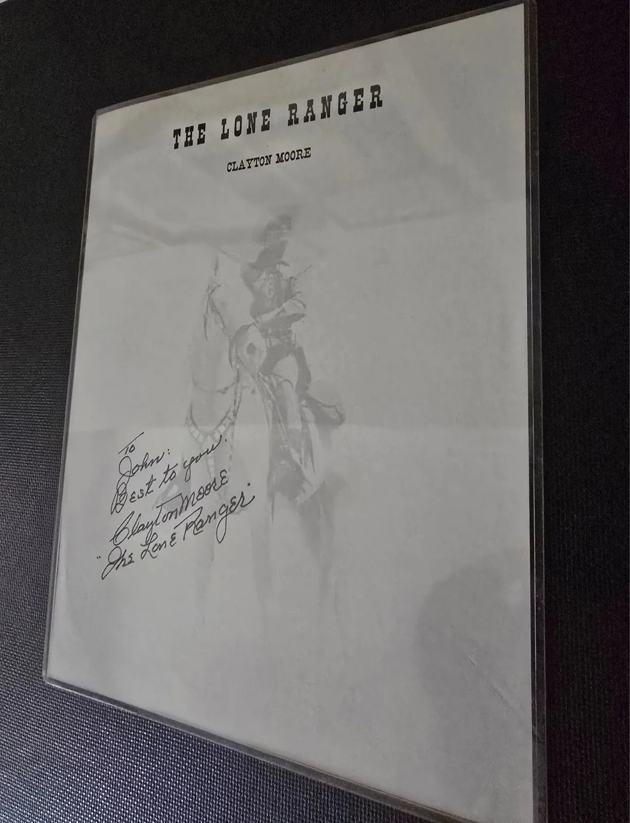 Clayton Moore — The Lone Ranger 8x10 Letterhead Autographed and Inscribed by Clayton Moore, изображение 3