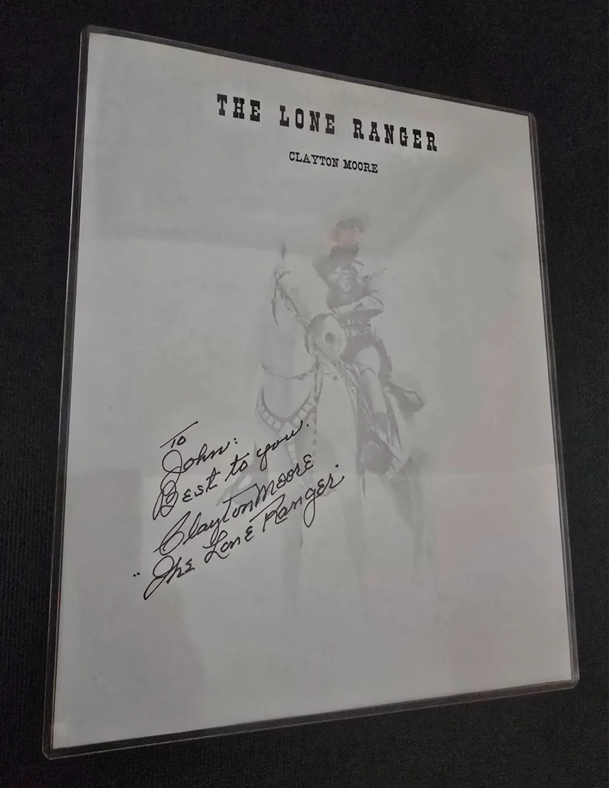 Clayton Moore — The Lone Ranger 8x10 Letterhead Autographed and Inscribed by Clayton Moore, изображение 4