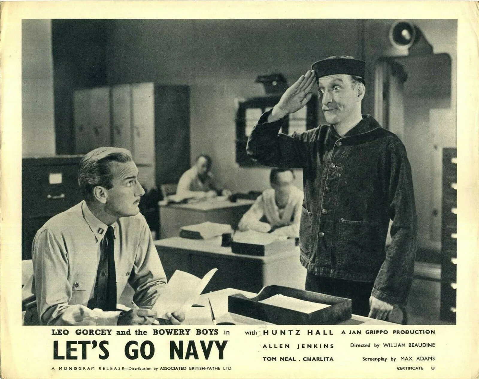 BOWERY BOYS - LET’S GO NAVY - LOOKING FOR DANGER - UP IN SMOKE 10x8 LOBBY CARDS, image 2