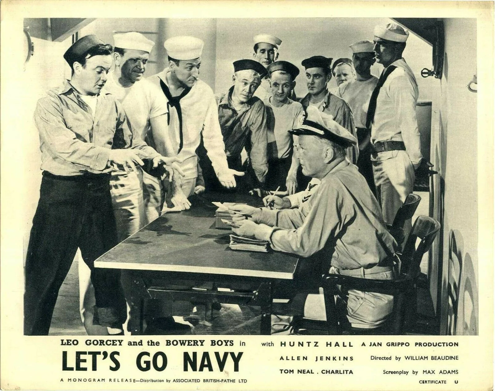BOWERY BOYS - LET’S GO NAVY - LOOKING FOR DANGER - UP IN SMOKE 10x8 LOBBY CARDS, image 3