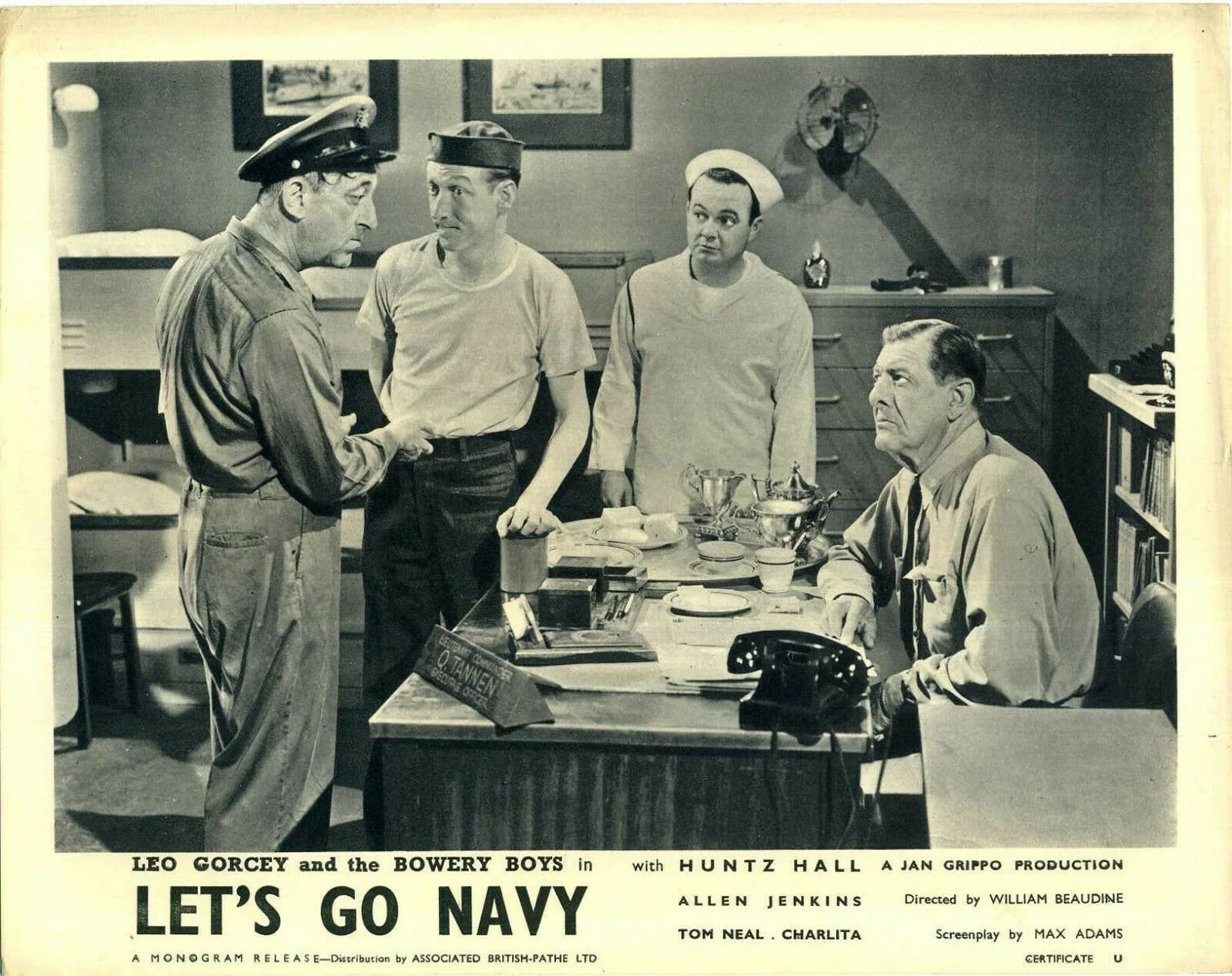 BOWERY BOYS - LET’S GO NAVY - LOOKING FOR DANGER - UP IN SMOKE 10x8 LOBBY CARDS, image 4