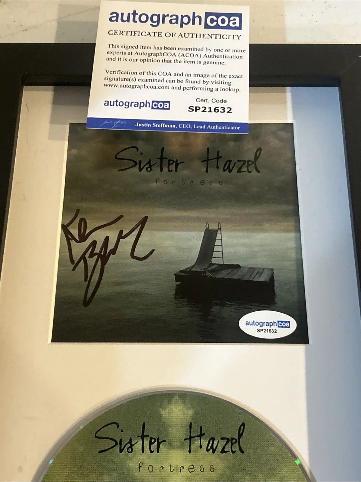 SISTER HAZEL KEN BLOCK SIGNED AUTOGRAPH FRAMED CD DISPLAY ACOA FORTRESS, image 4