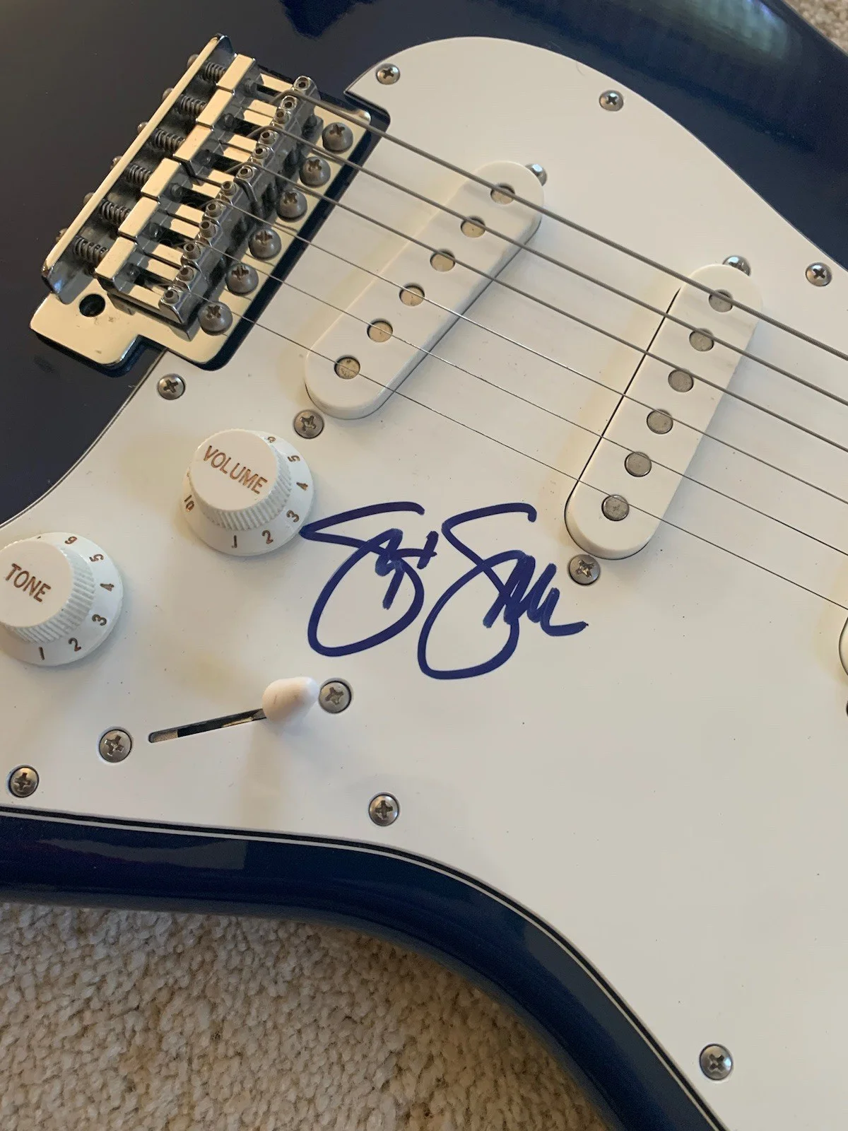 Stephen Stills Signed Autographed Squier Electric Guitar, image 3