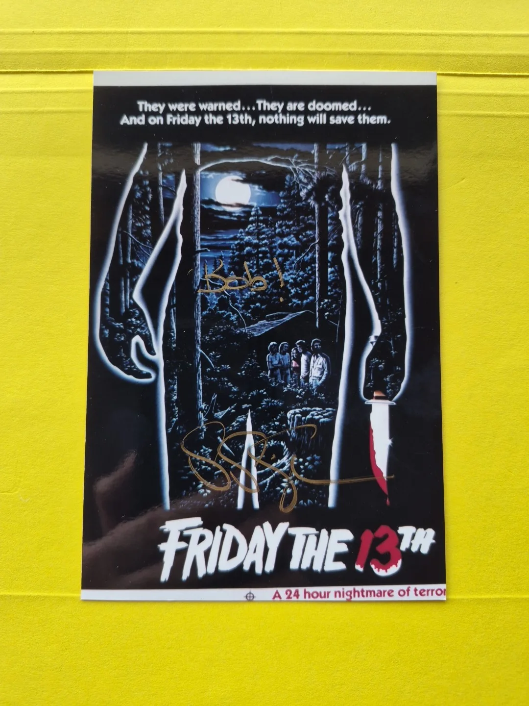 Sean S Cunningham, Director Friday The 13th, Signed, Autographed, 4x6 Inch., изображение 2