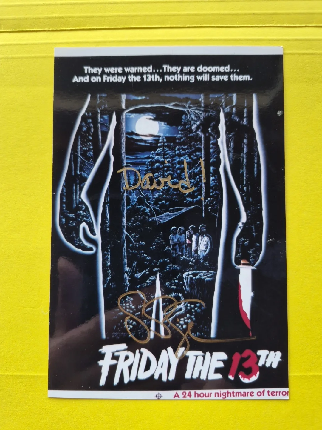 Sean S Cunningham, Director Friday The 13th, Signed, Autographed, 4x6 Inch., image 2