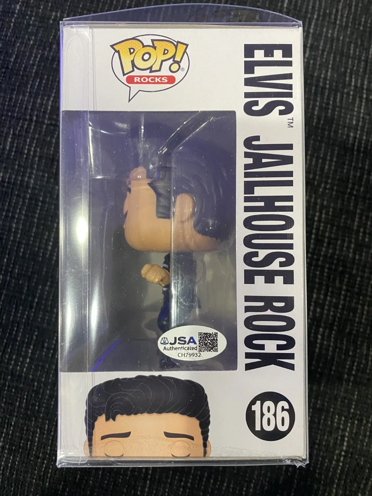 PRISCILLA PRESLEY AUTOGRAPHED ELVIS JAILHOUSE ROCK FUNKO POP W/CASE #186 JSA COA, image 4