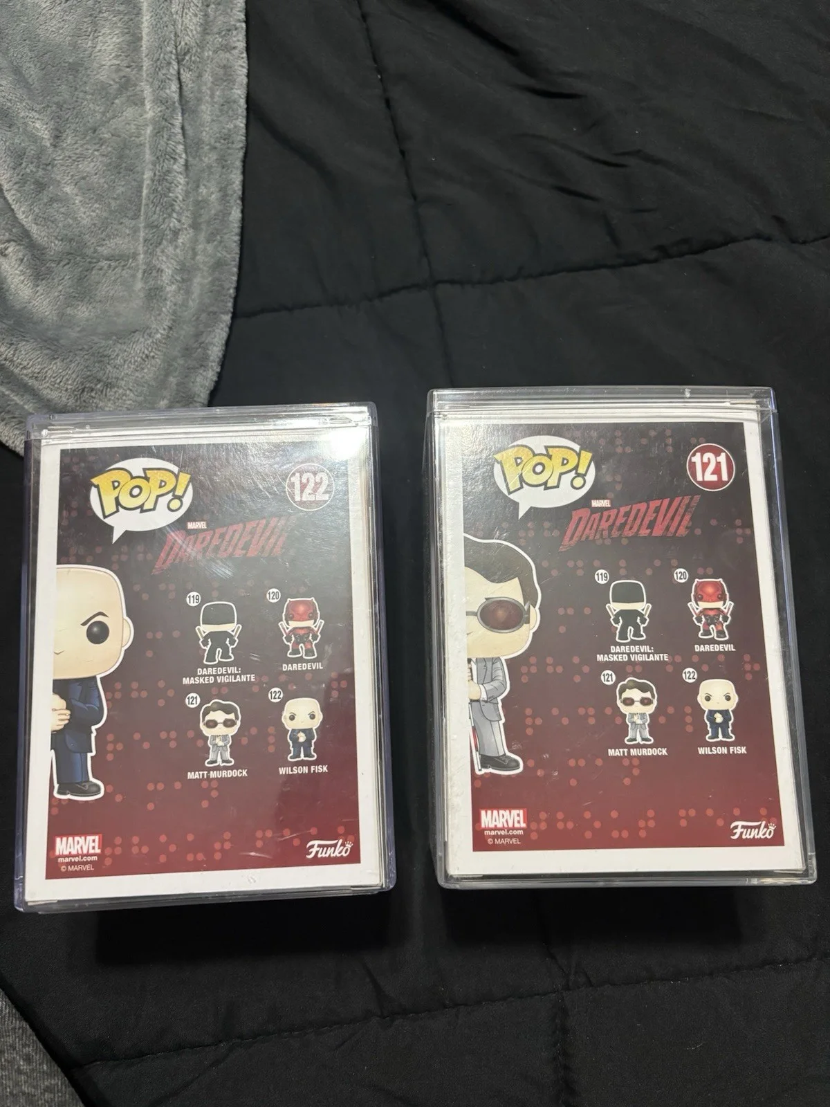 Signed Marvel Daredevil Funko Pops Charlie Cox and Vincent As Wilson Fisk COA, изображение 3