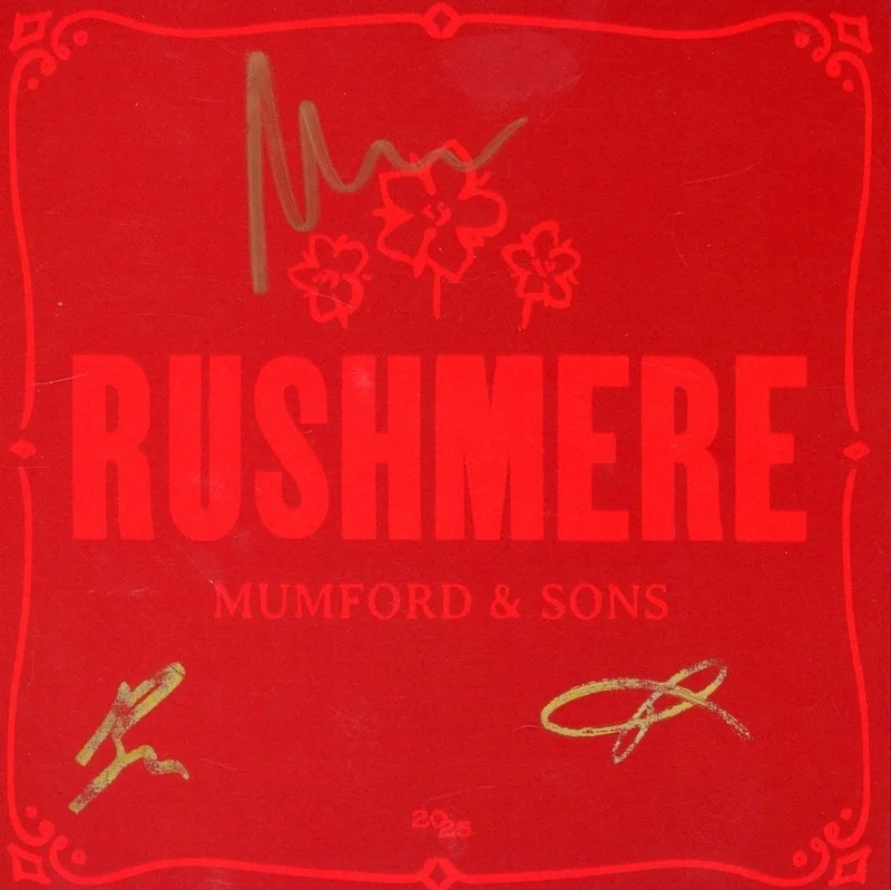 MUMFORD & SONS SIGNED RUSHMERE FRAMED & MATTED CD w/ AUTOGRAPH ACOA COA, image 2