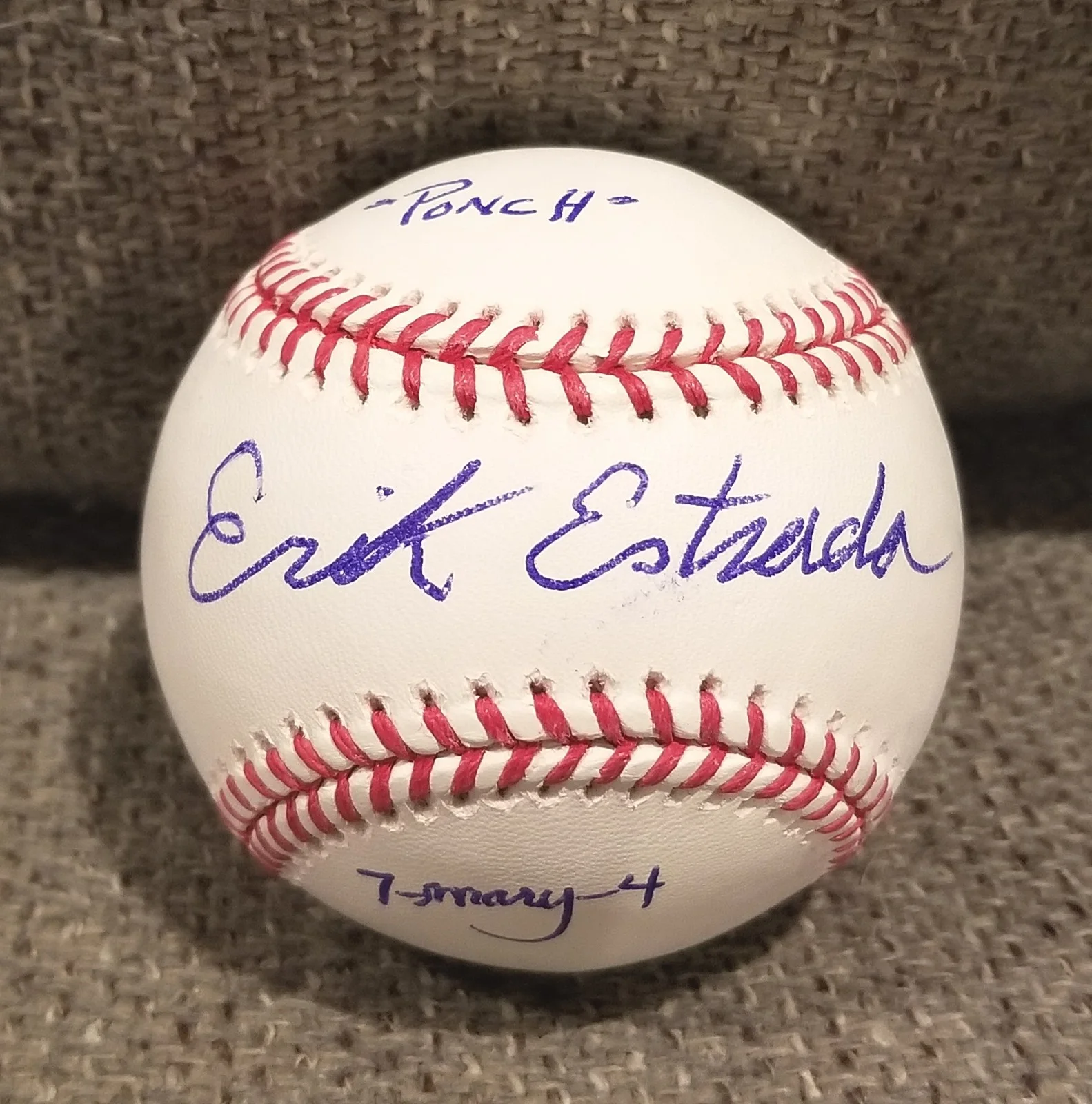 Erik Estrada — Erik Estrada Signed Autographed Major League Baseball CHiPs Ponch Police PSA B