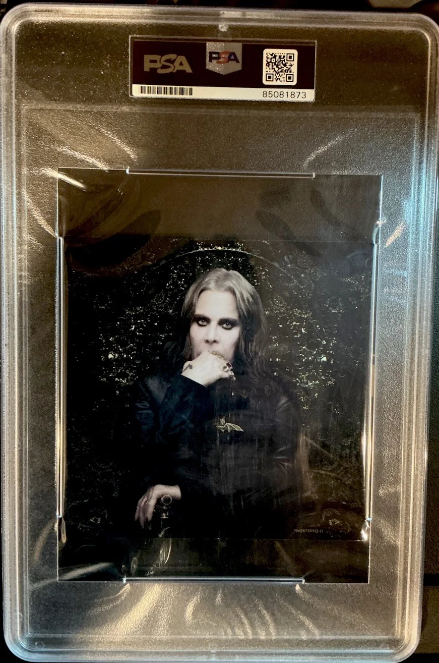 OZZY OSBOURNE SIGNED AUTO PATIENT NUMBER 9 CD INSERT PSA/DNA SLABBED/ENCASED, image 2