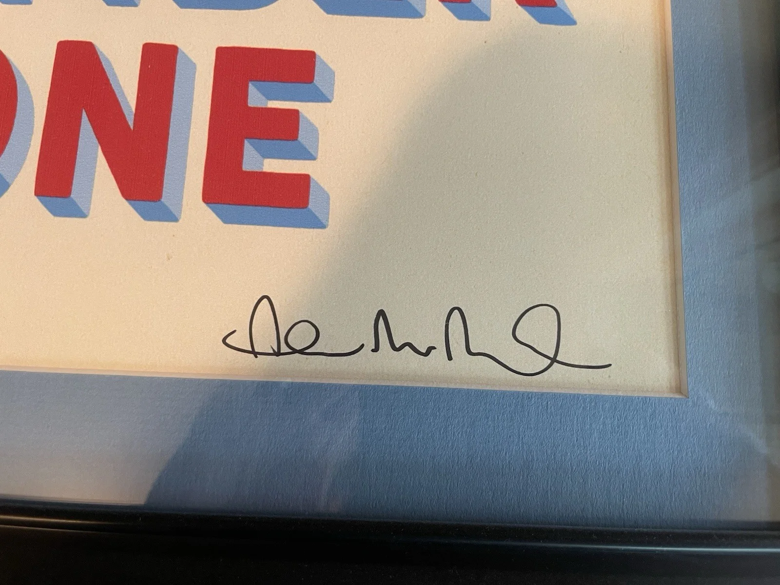 Andrew McMahon Signed Lyric Poster Custom Framed Rare Jacks Mannequin, image 2