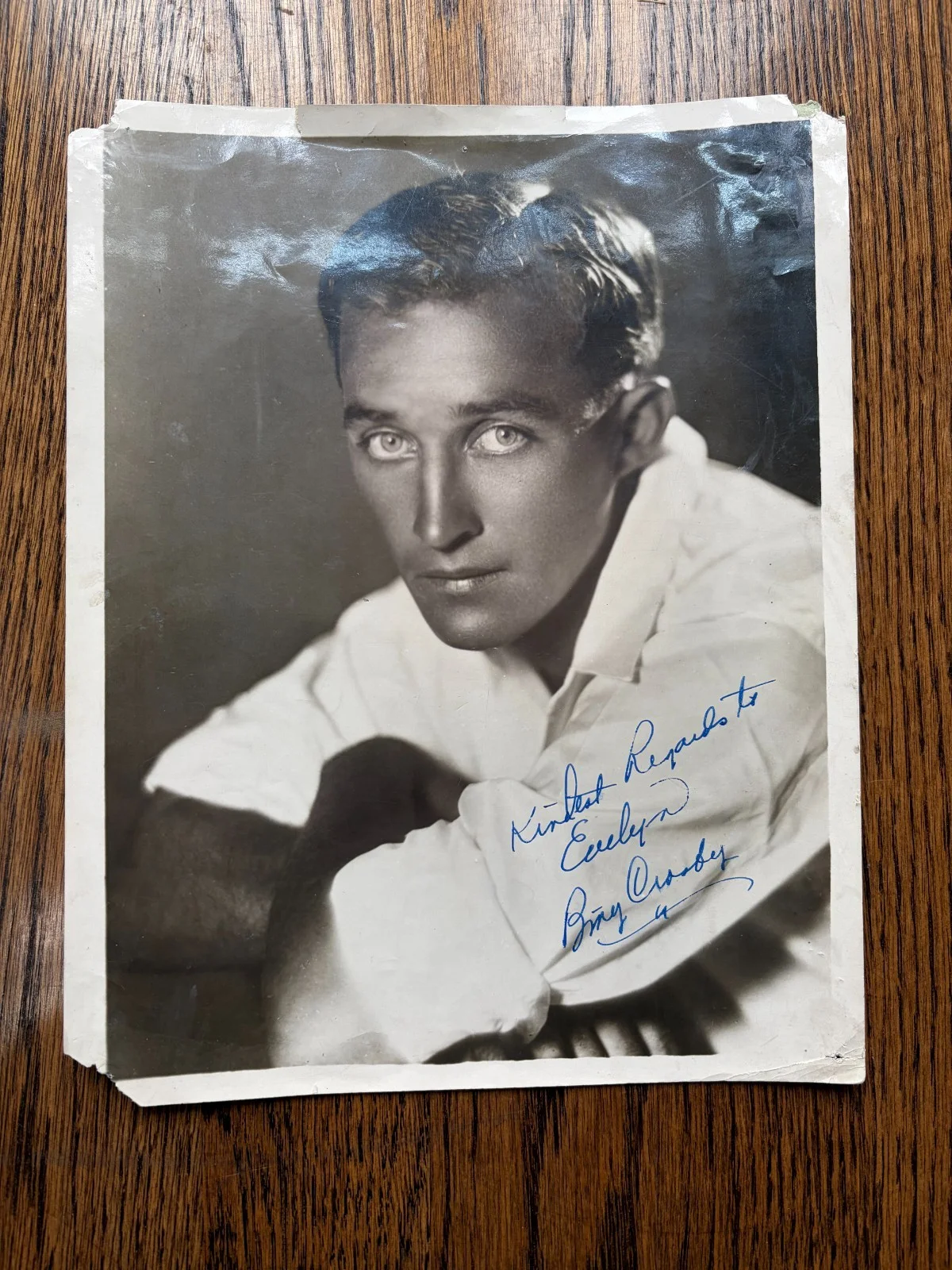 Bing Crosby — Autographed Bing Crosby Photograph: Hand signed, original photograph