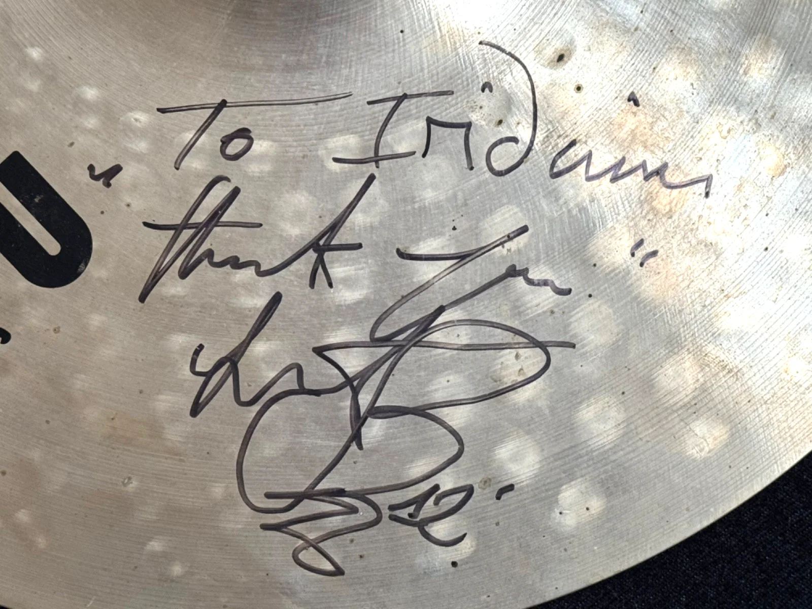 V. RARE Charlie Watts Signed UFIP Cymbals from 2012 Iridium Jazz Club Residency, image 5