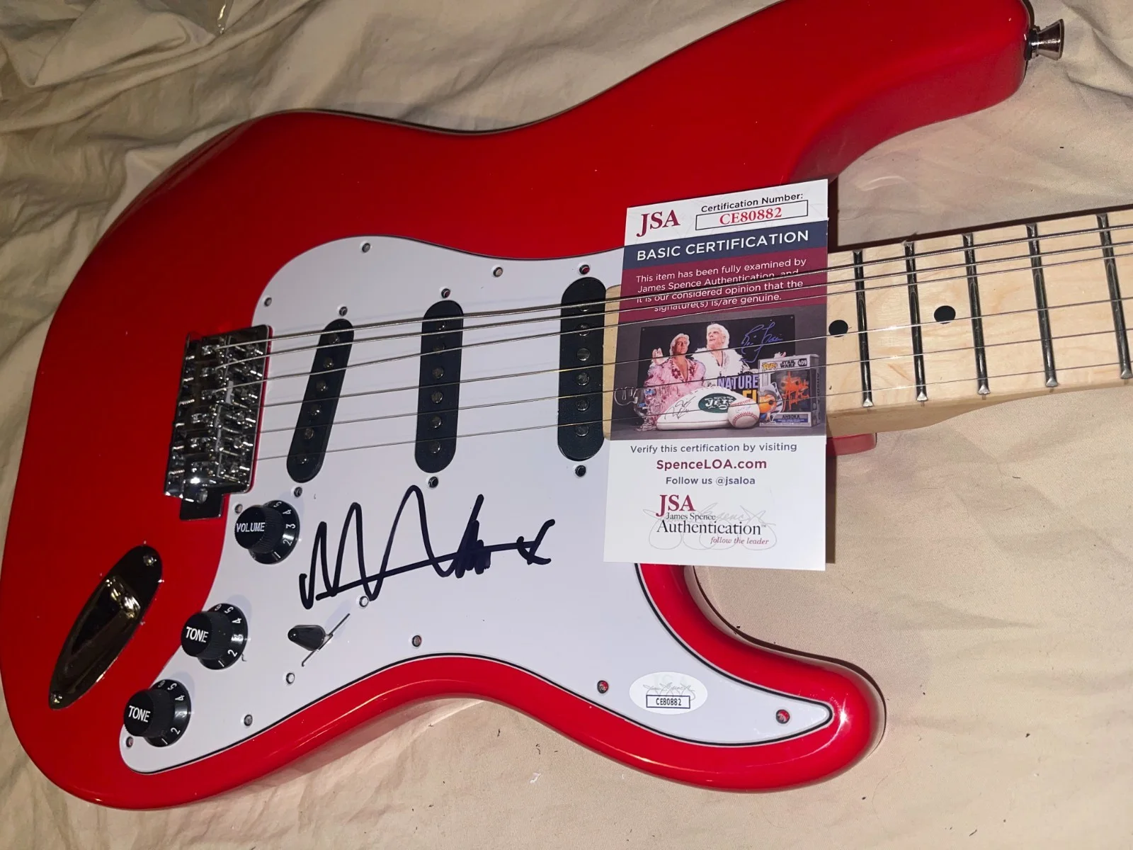 Fran Healy Wreckorder Travis Autographed Signed Electric Guitar JSA, image 2