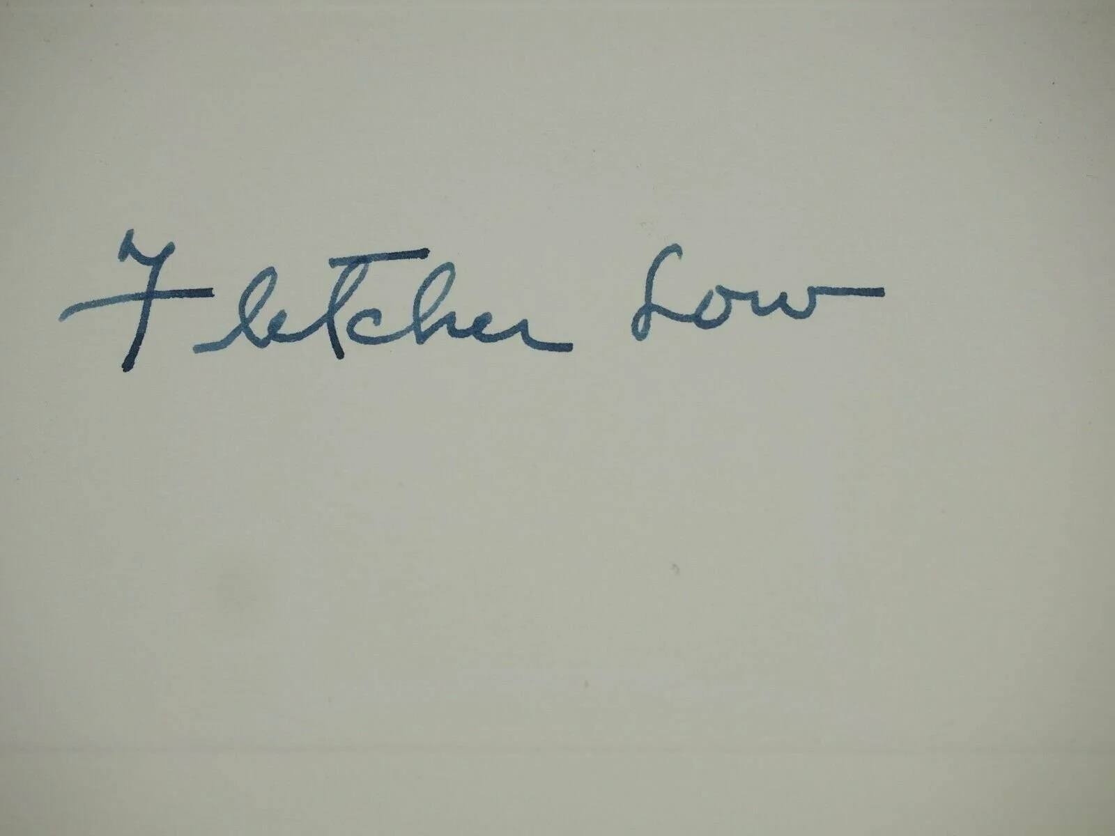 Fletcher Low — Fletcher Low Autograph Index card and Political Campaign card, image 4