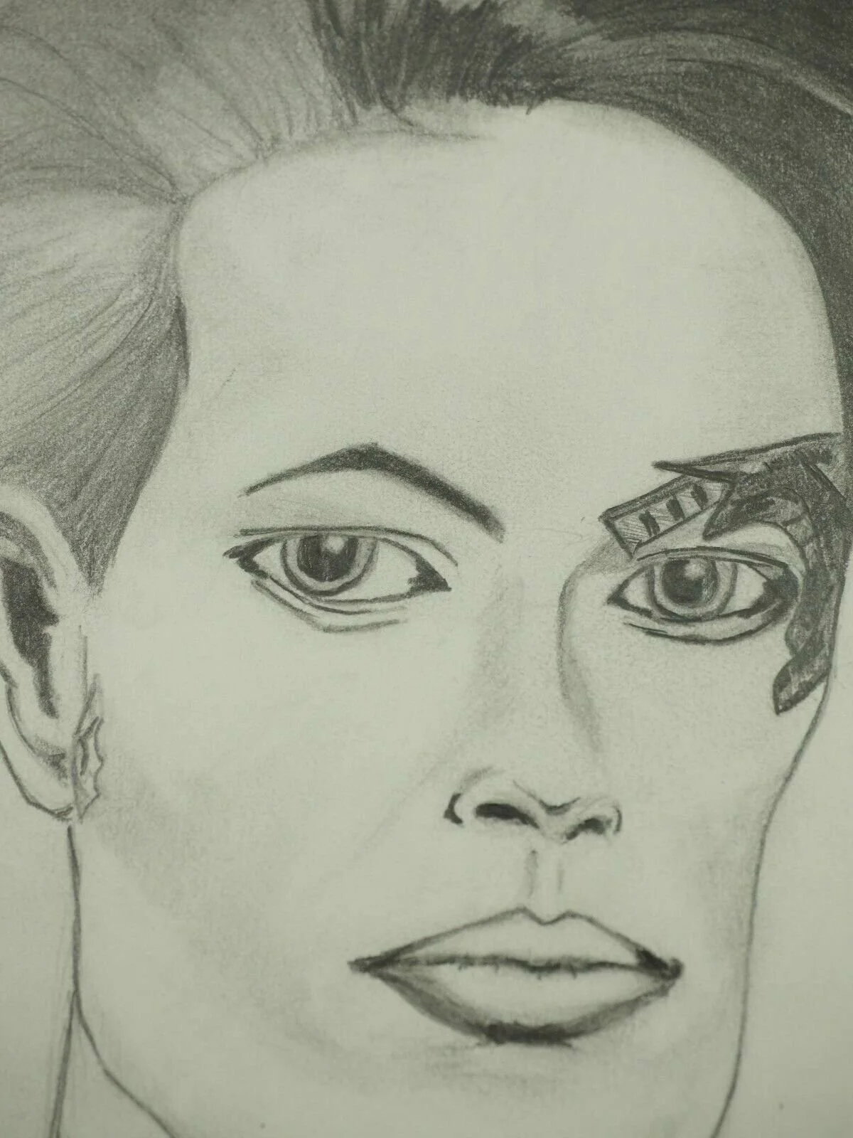 Jeri Ryan Seven of Nine Star Trek Voyager 8x10 Hand Drawn Pencil Charcoal Sketch, изображение 4