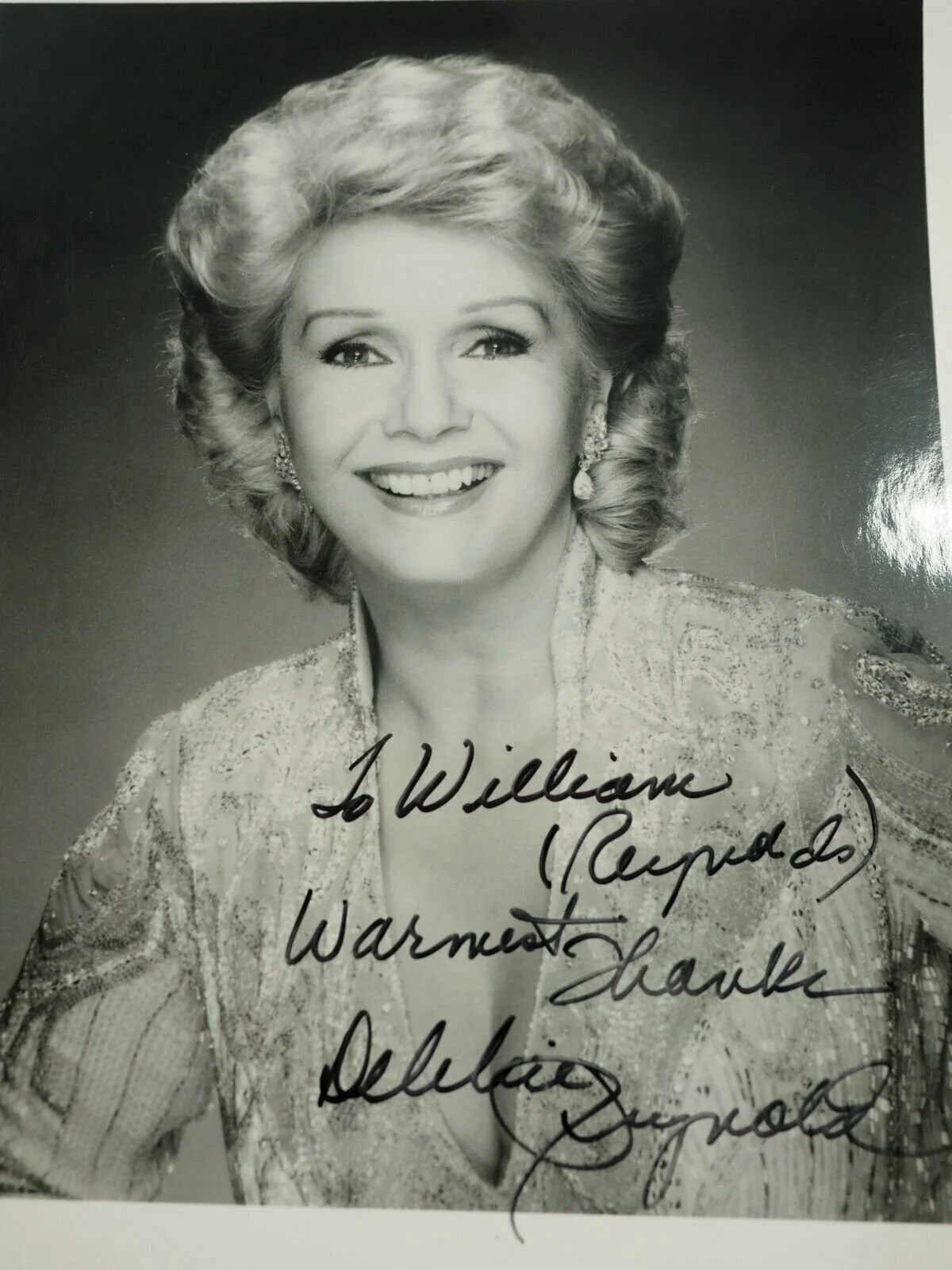 Debbie Reynolds — Debbie Reynolds hand Signed Autographed B&W 8" x 10" Photo, изображение 3