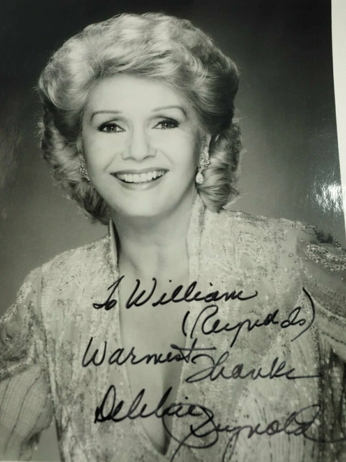 Debbie Reynolds — Debbie Reynolds hand Signed Autographed B&W 8" x 10" Photo, изображение 4