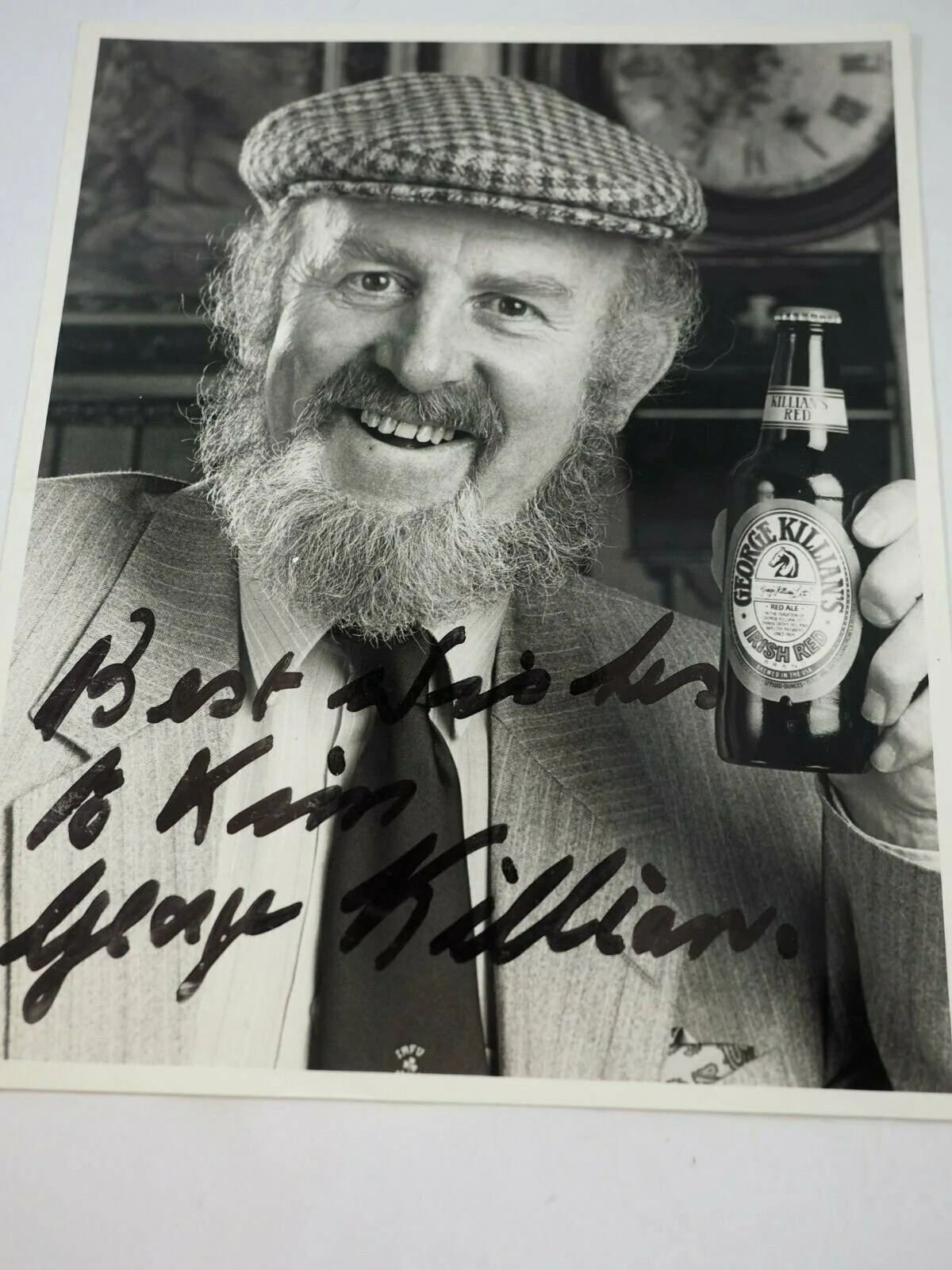George Killian — Autographed George Killian Photo 8" x 10" Black & white, image 2