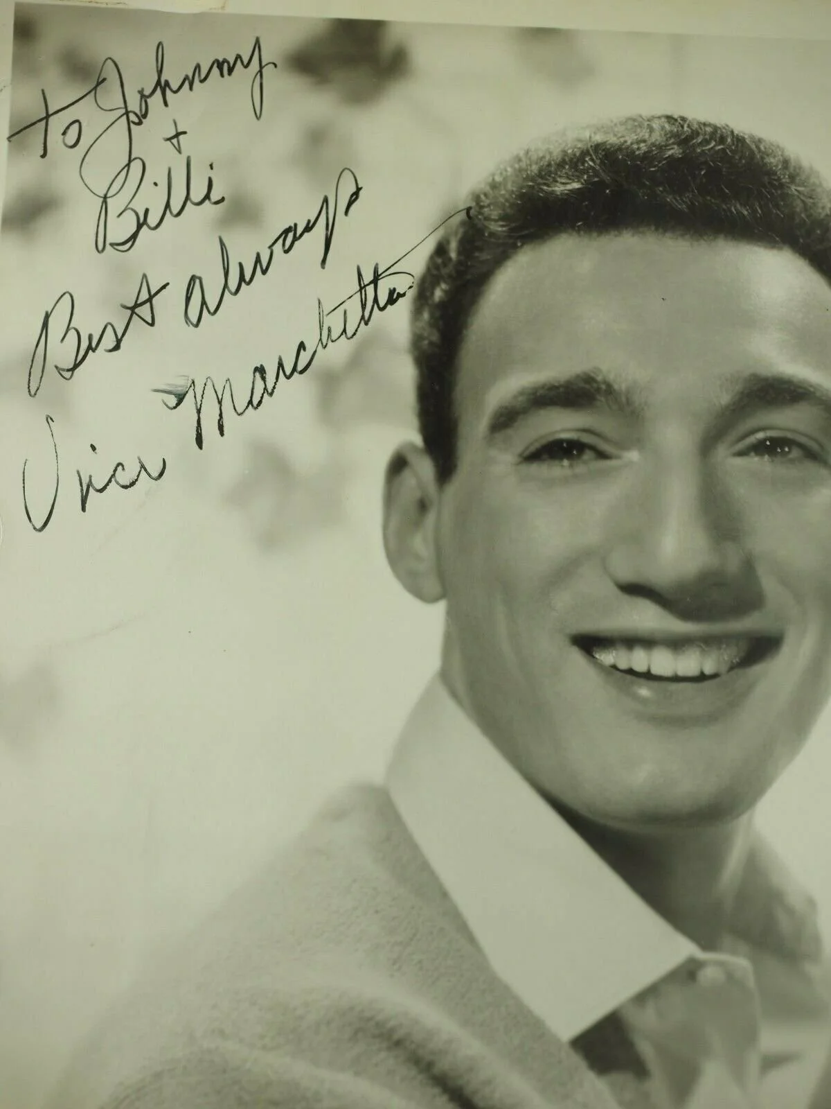 Victor Marchetta actor Autographed fan Photo B&W 8x10" by Cliff Ridddle, image 4