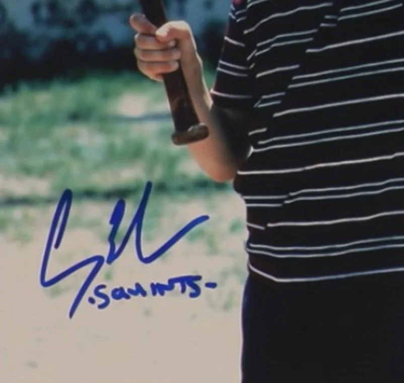 CHAUNCEY LOEPARDO — CHAUNCEY LOEPARDO 'Squints' Signed The Sandlot 8x10 Photo (JSA Witnessed), image 2