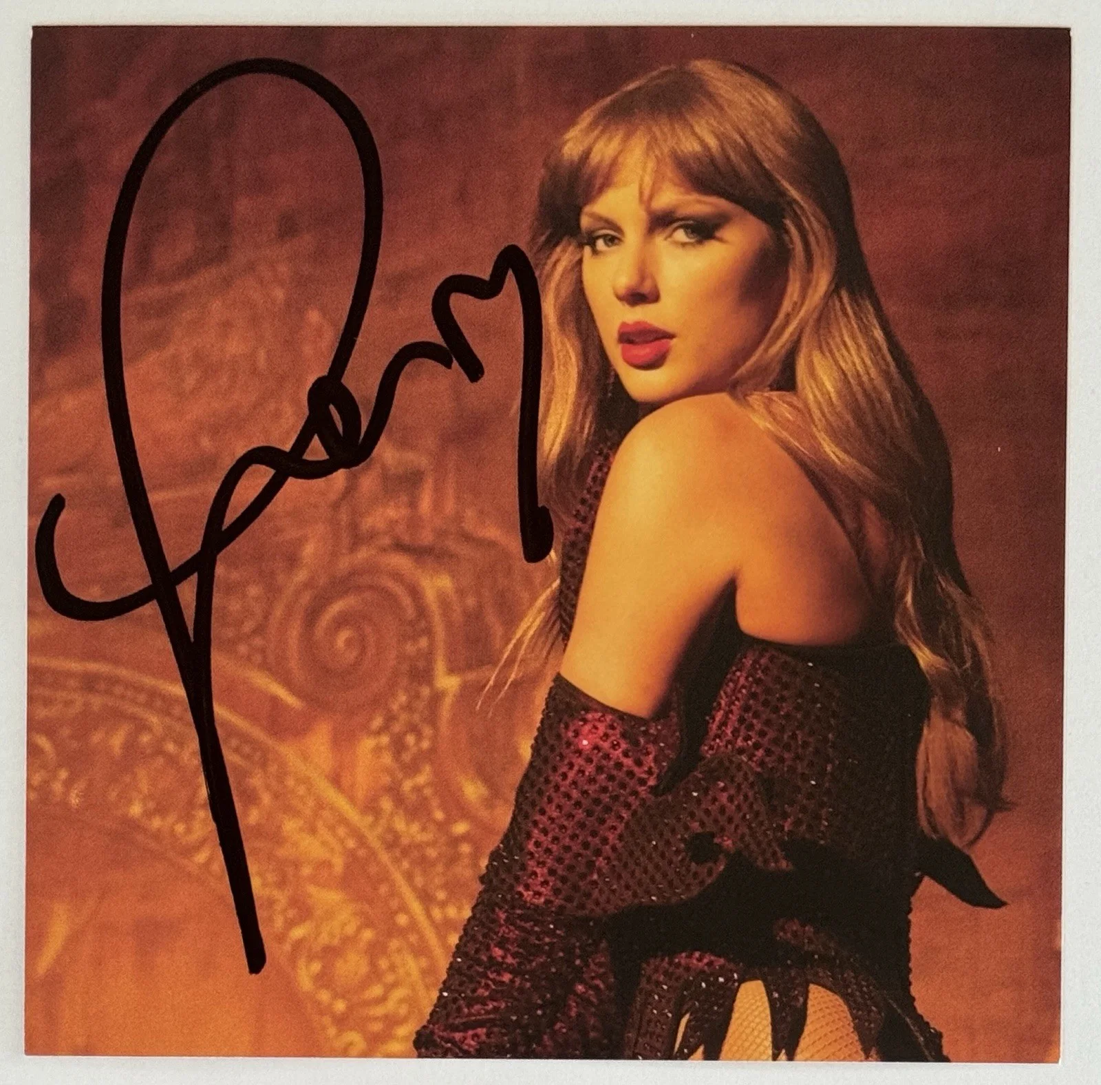SIGNED HEART TAYLOR SWIFT LIFE OF A SHOWGIRL CD PHOTO SET OF 4 PSA DNA COA AUTO, изображение 4