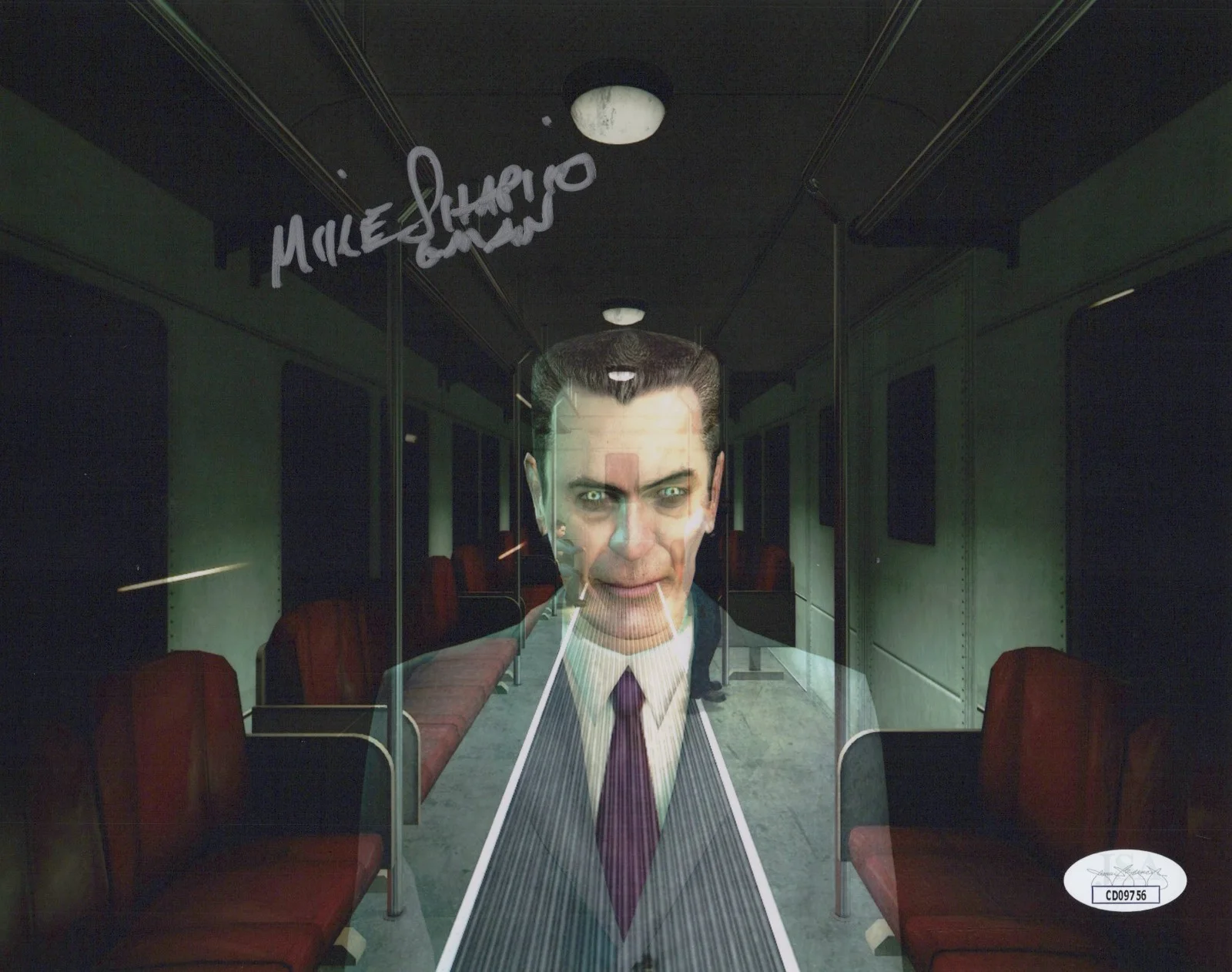 Mike Shapiro — Mike Shapiro Signed 8x10 Half Life 2 G-Man Autograph Photo Valve JSA COA