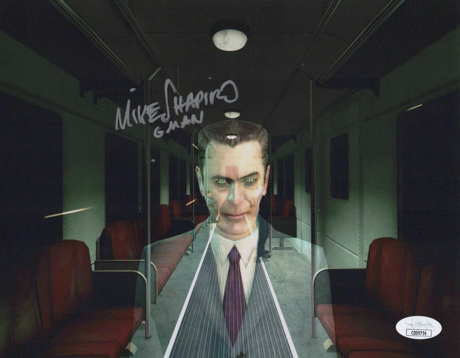 Mike Shapiro — Mike Shapiro Signed 8x10 Half Life 2 G-Man Autograph Photo Valve JSA COA