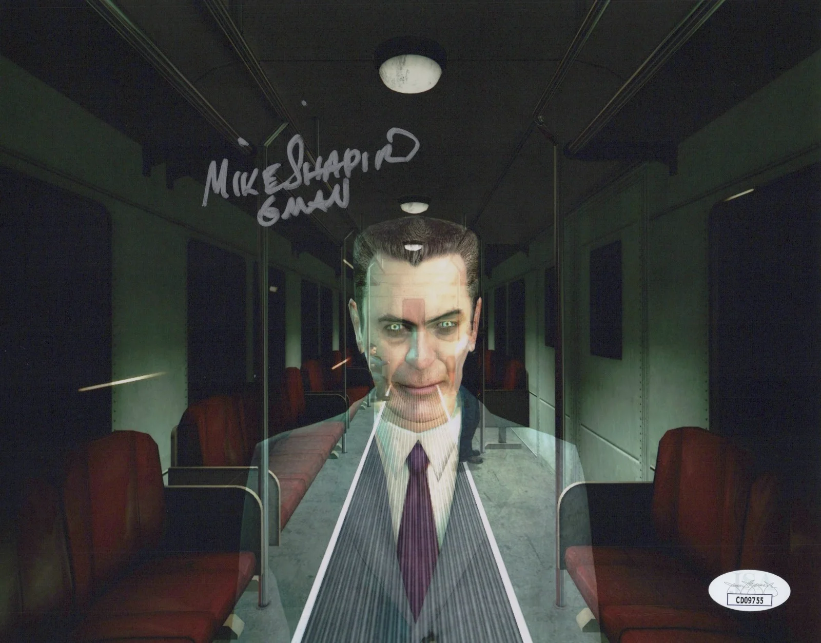 Mike Shapiro — Mike Shapiro Signed 8x10 Half Life 2 G-Man Autograph Photo Valve JSA COA